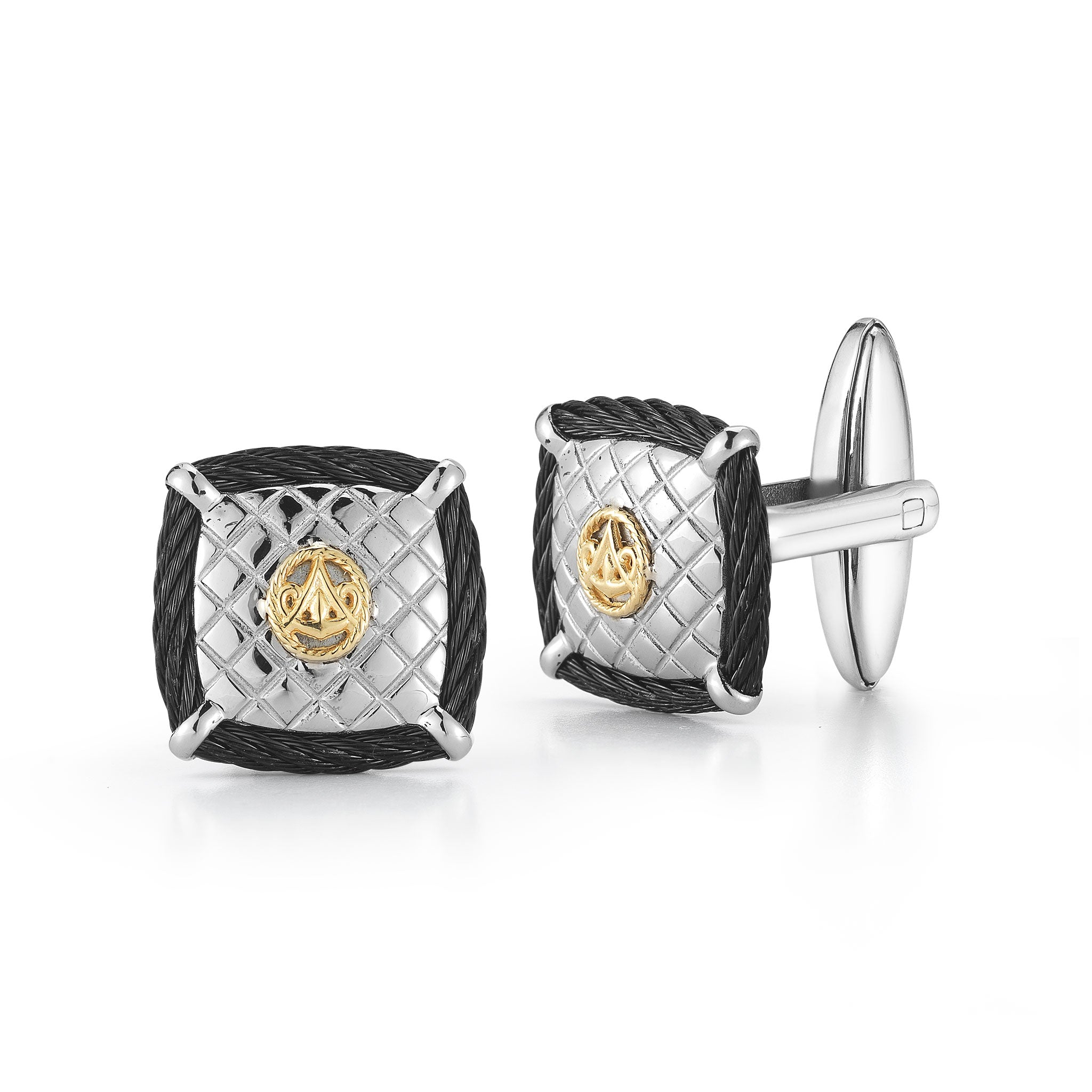 ALOR Men's Cushion Cufflinks