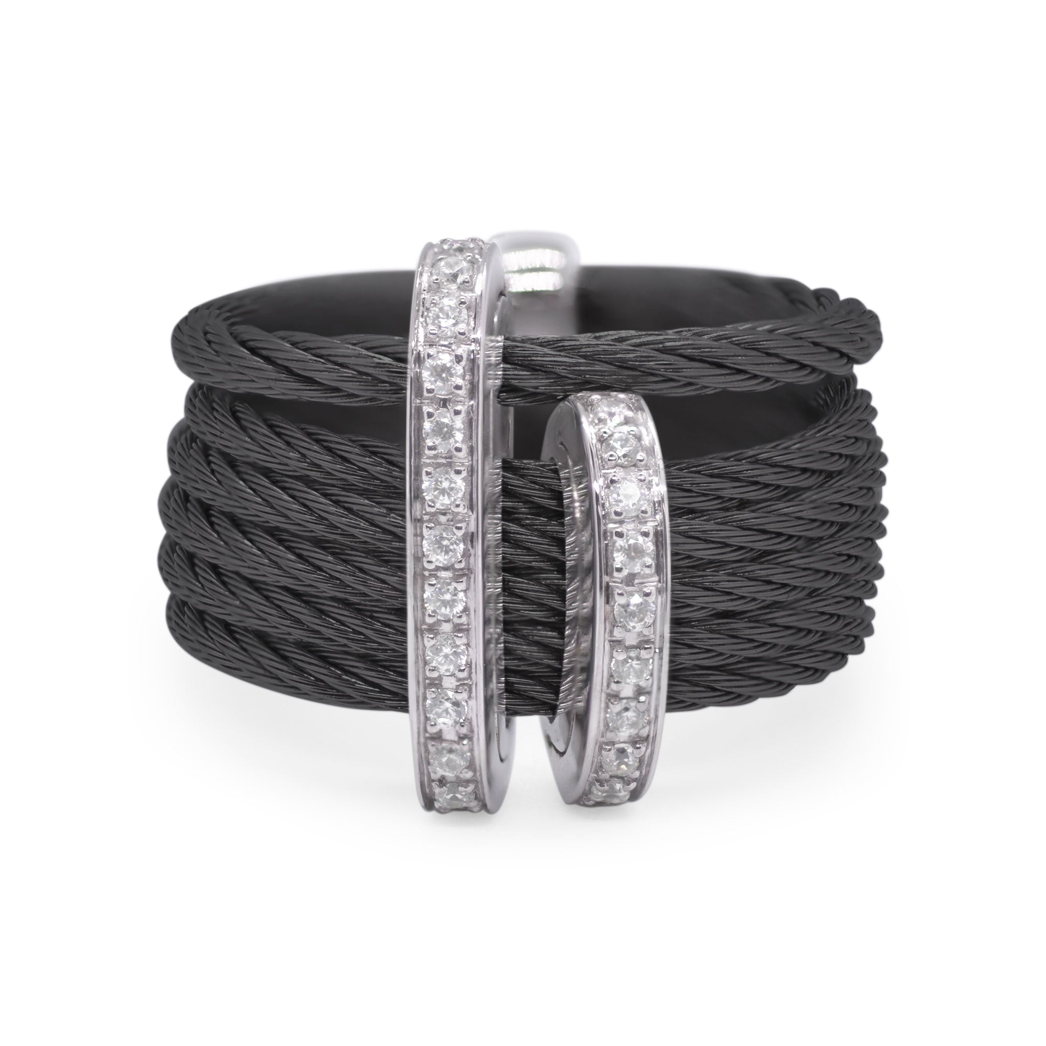 ALOR Double Arch Over Twist Ring