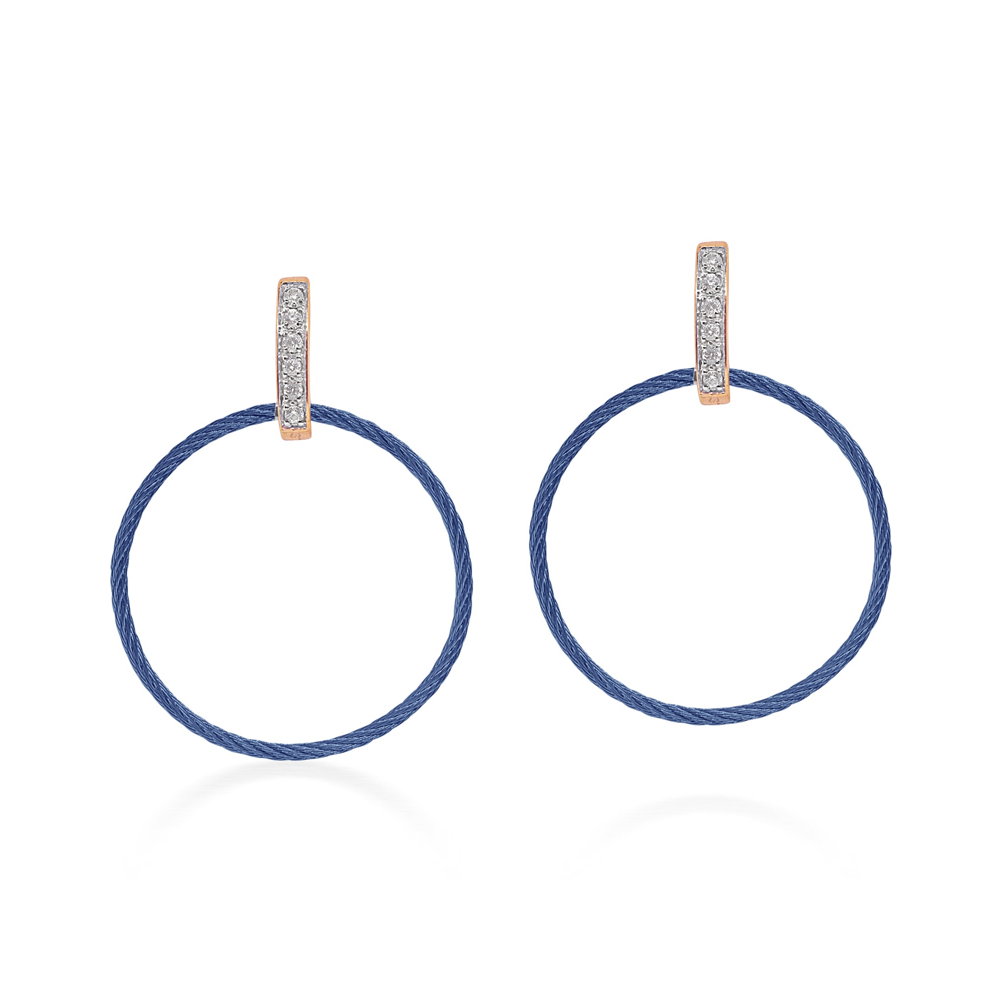 ALOR Petite Drop Circle Earrings