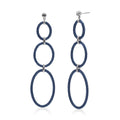 ALOR Triple Oval Drop Earrings
