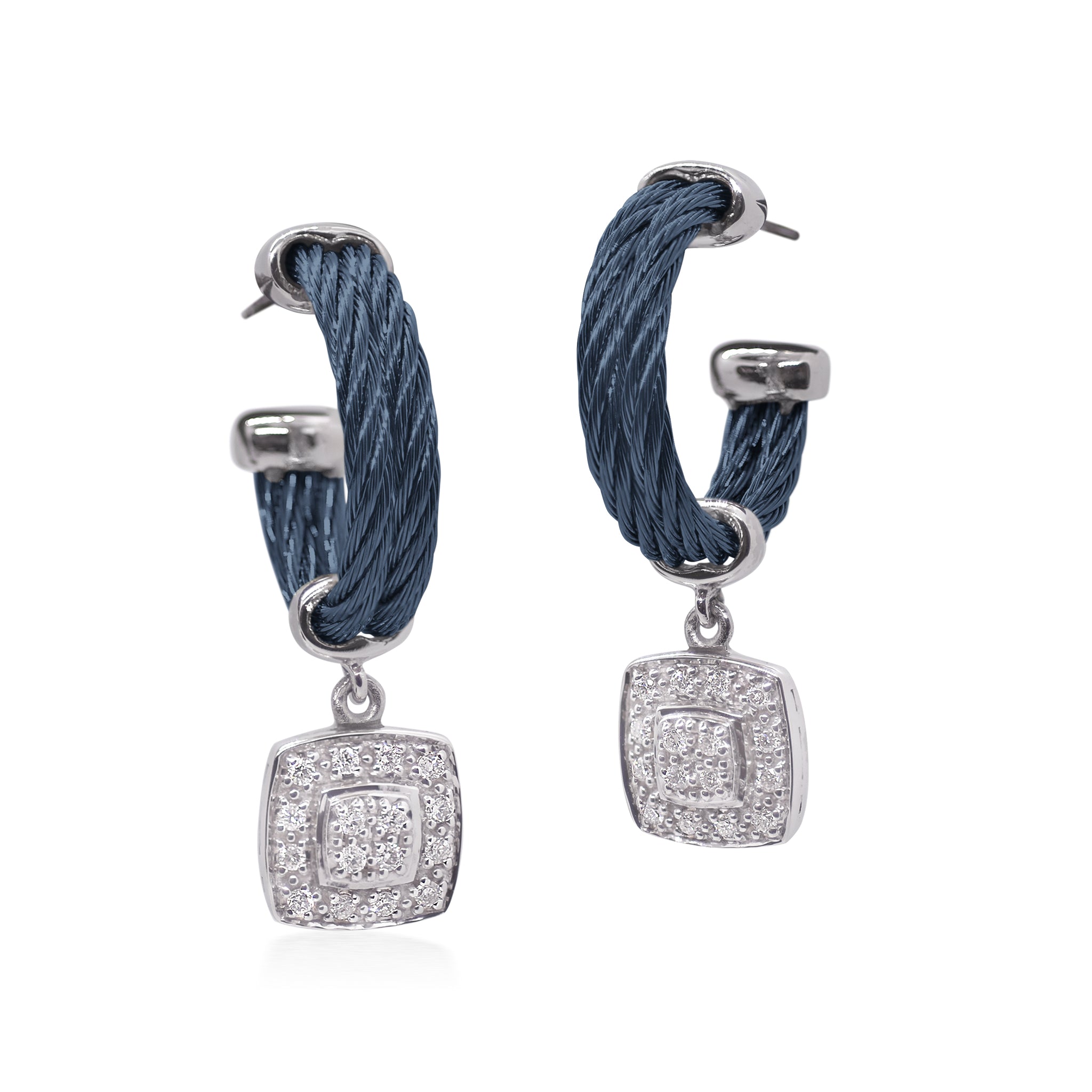 ALOR Cushion Station Hoop Earrings