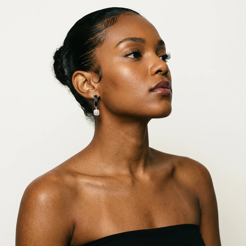 ALOR Cushion Station Hoop Earrings