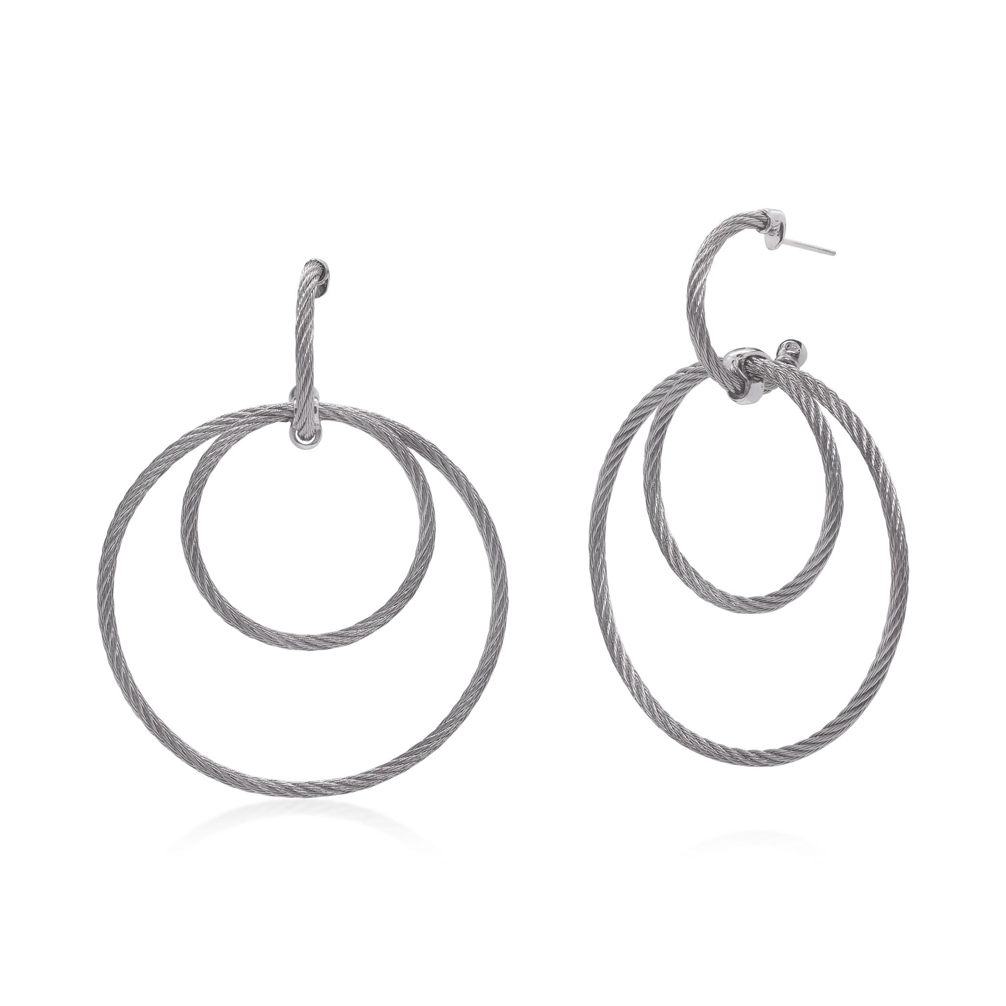 ALOR Triple Drop Hoop Earrings