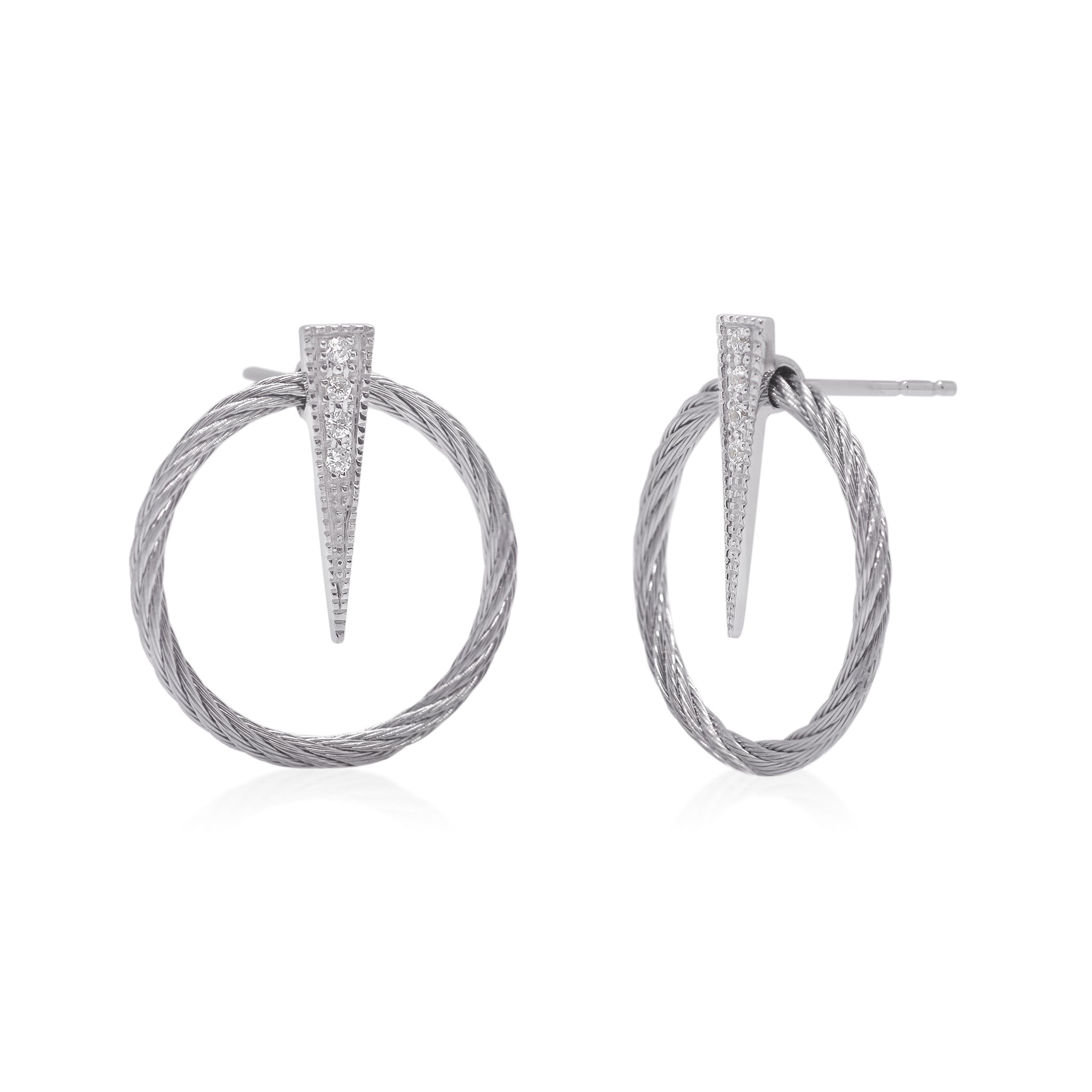 ALOR Full Circle Spear Earrings