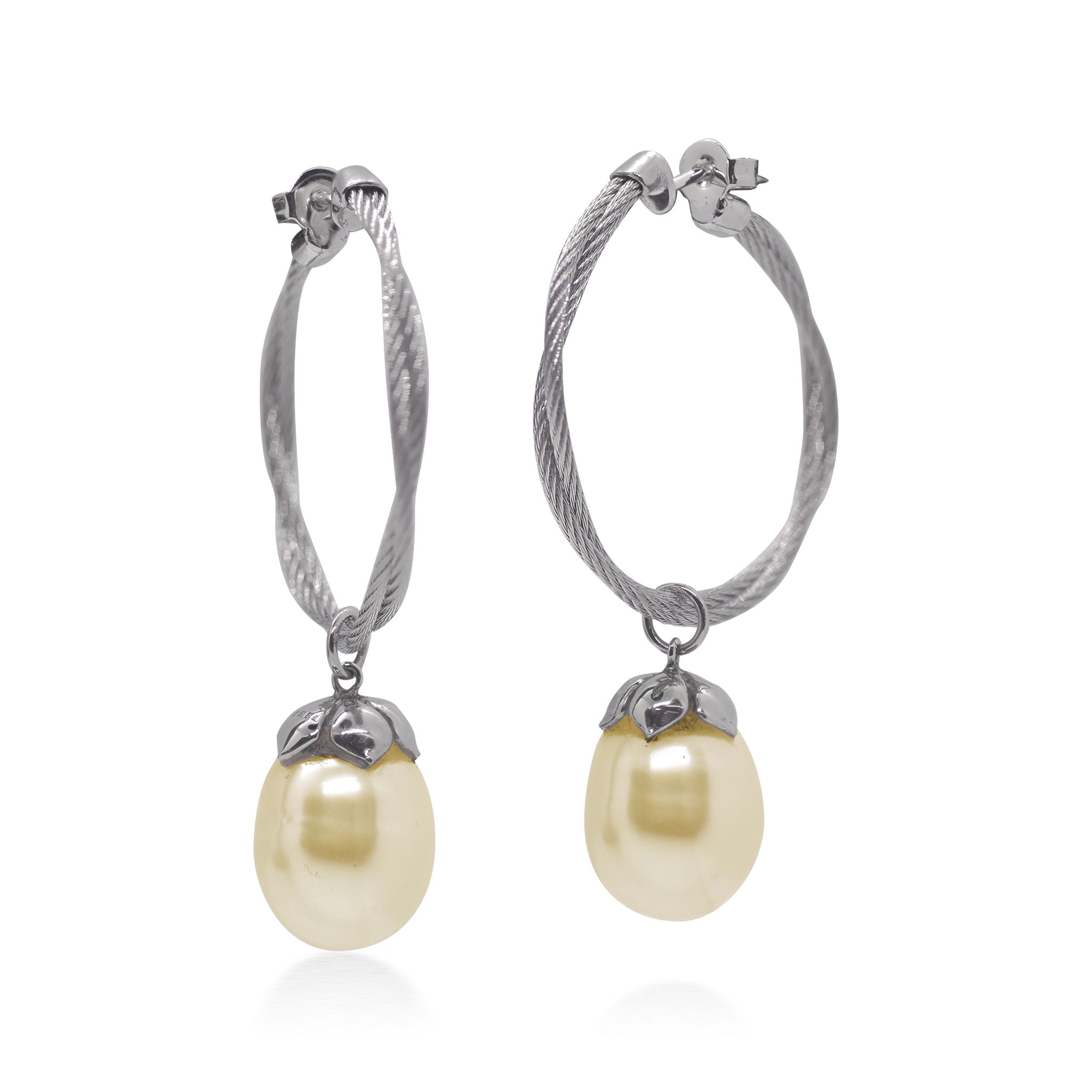 ALOR South Sea Pearl Hoop Earrings
