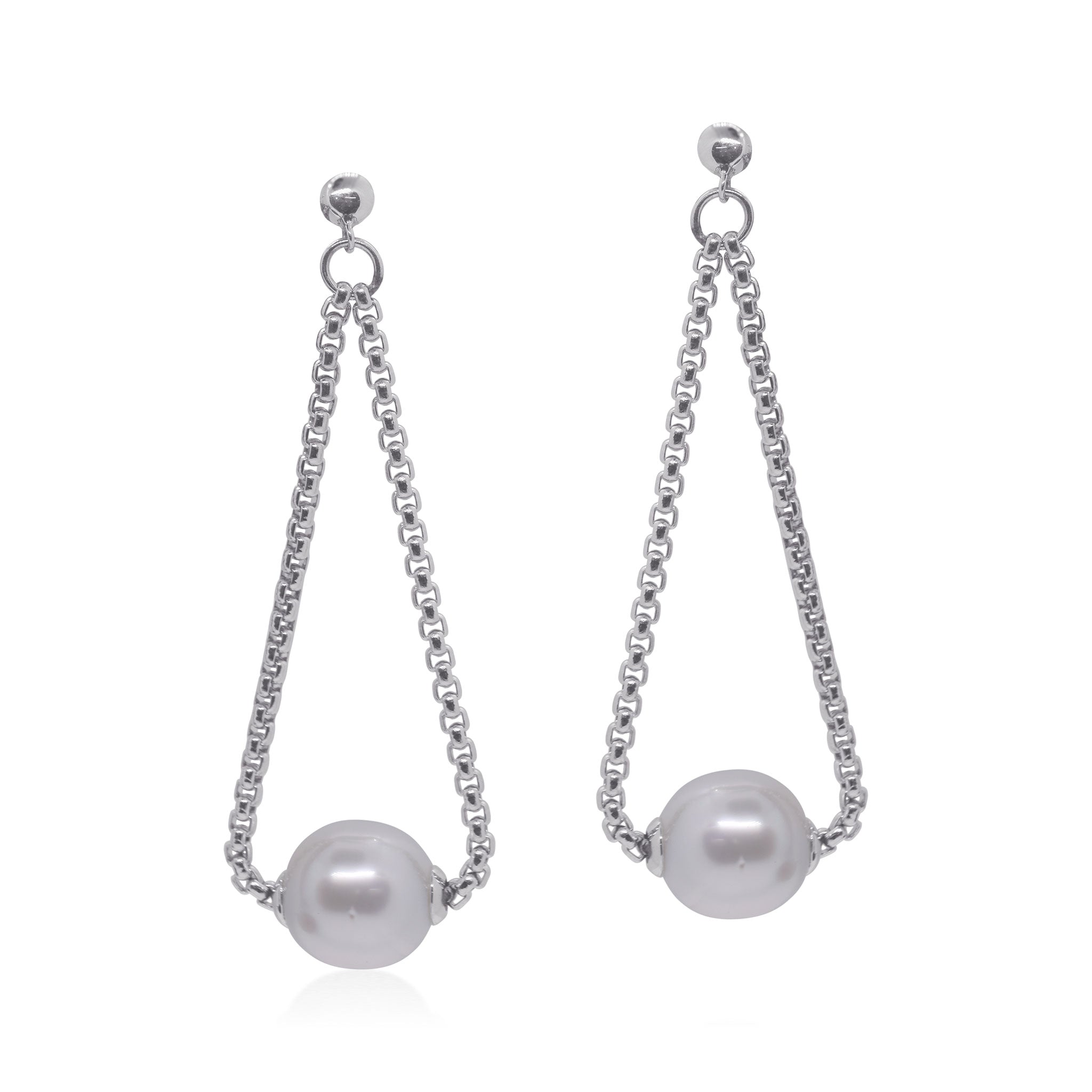 ALOR South Sea Pearl Chain Earrings