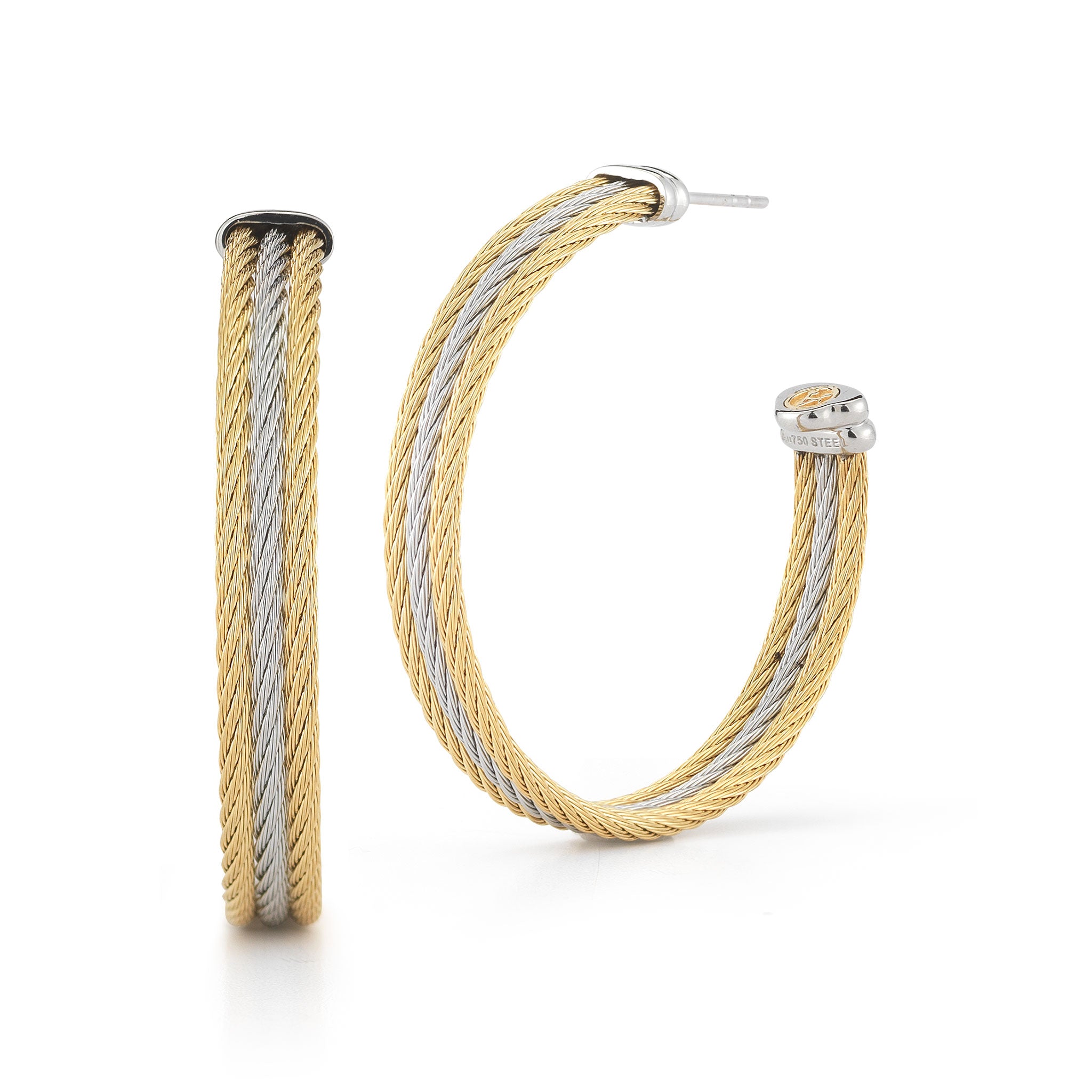 ALOR Intersection 1.75" Hoop Earrings