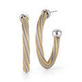 ALOR Twisted 1" Hoop Earrings