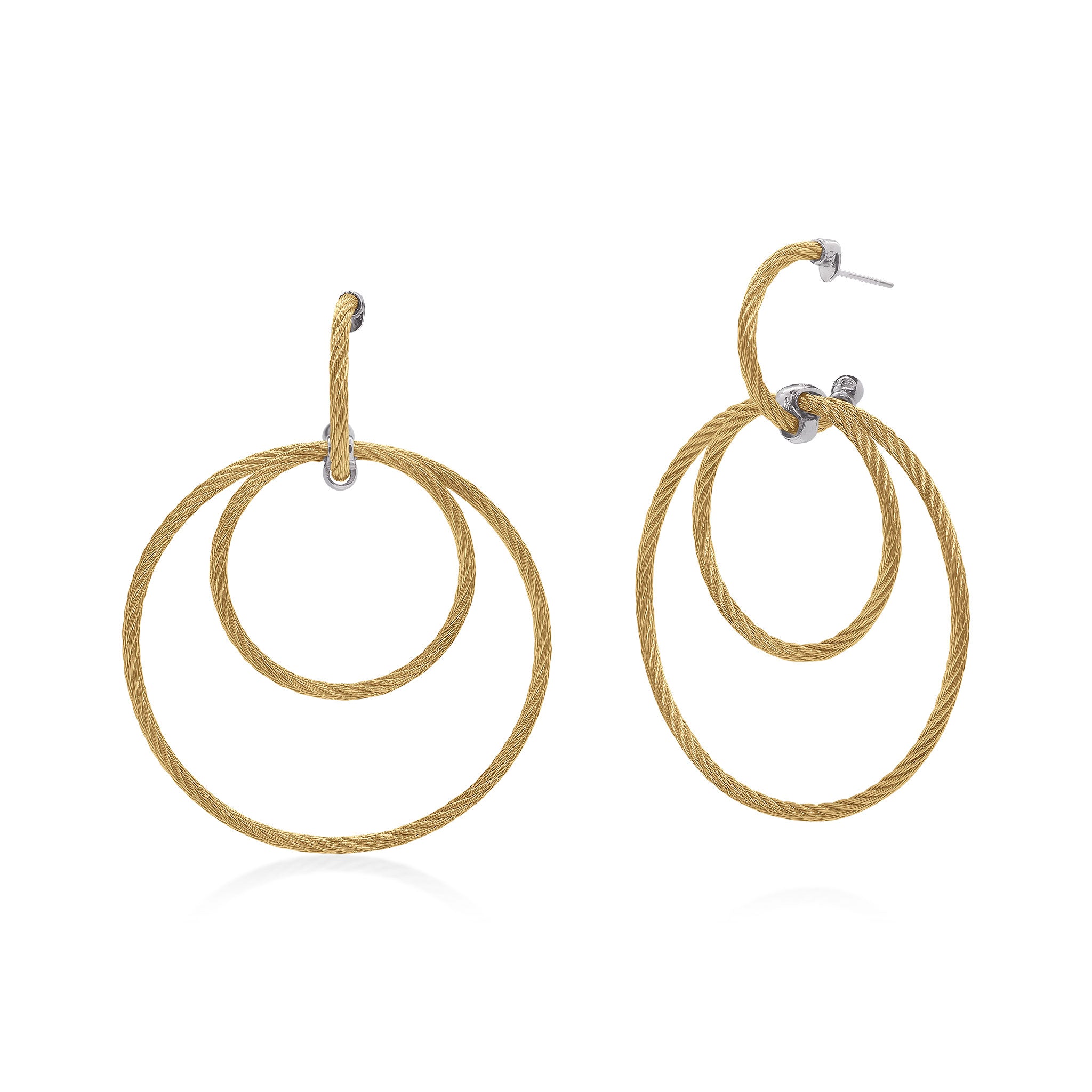 ALOR Triple Drop Hoop Earrings