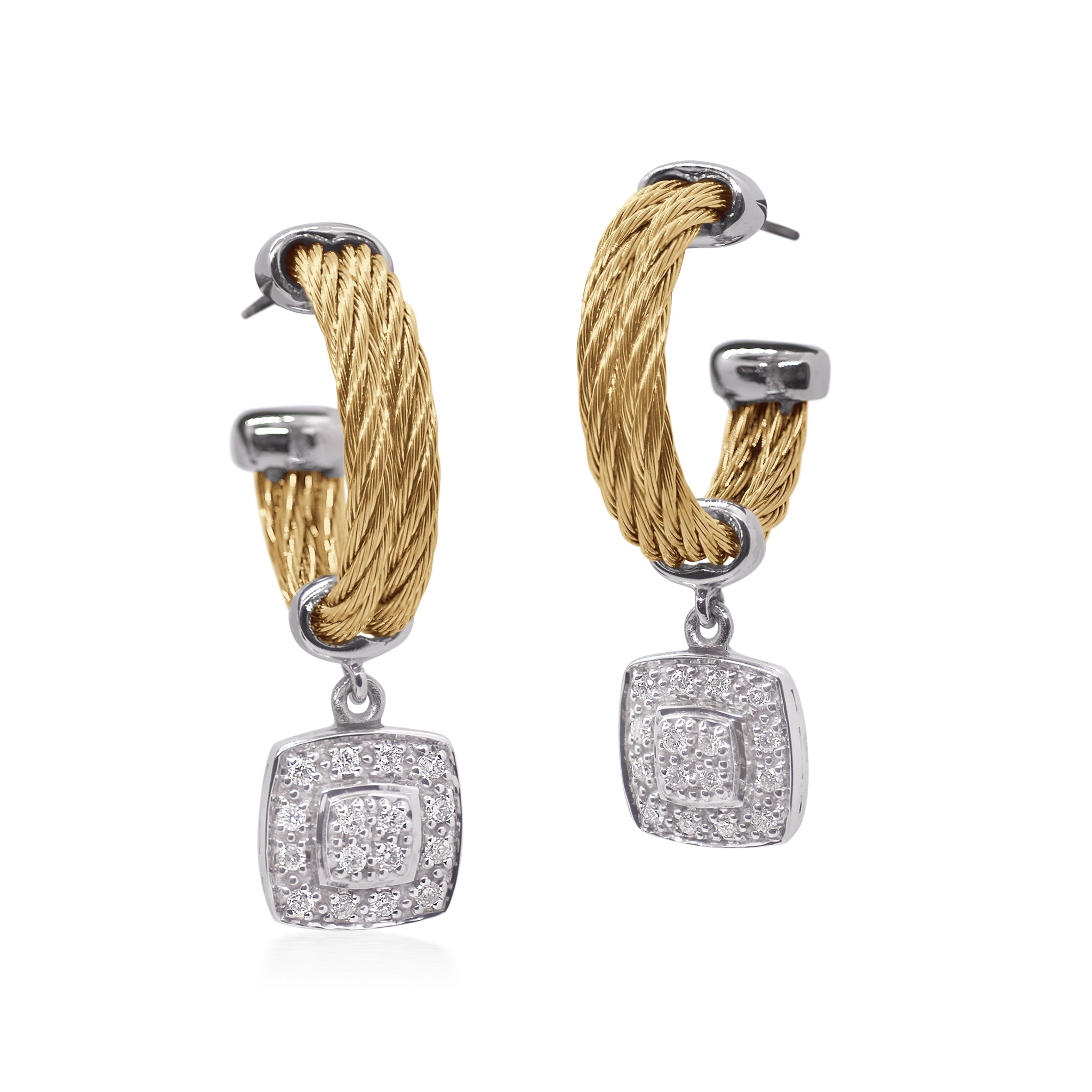 ALOR Cushion Station Hoop Earrings