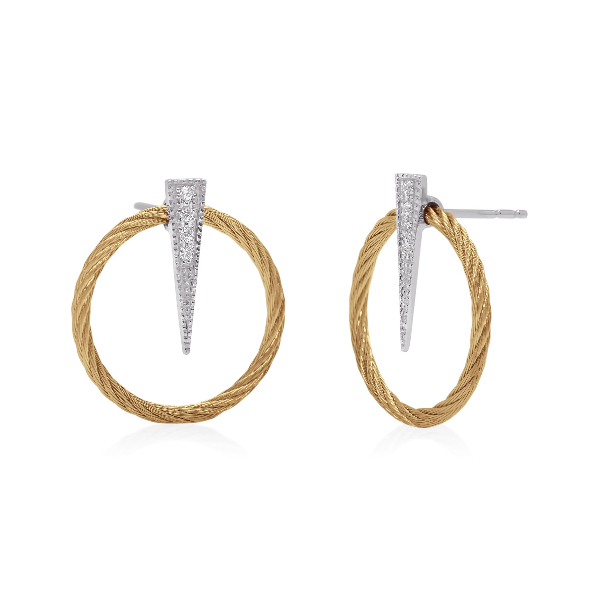 ALOR Full Circle Spear Earrings
