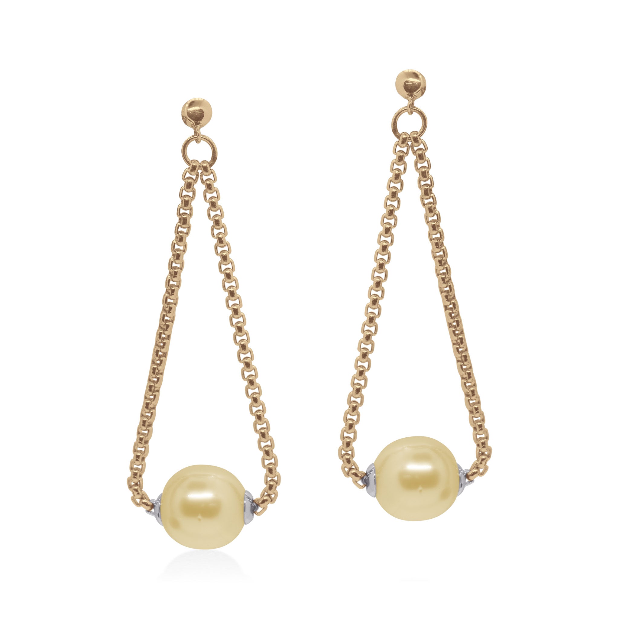 ALOR South Sea Pearl Chain Earrings