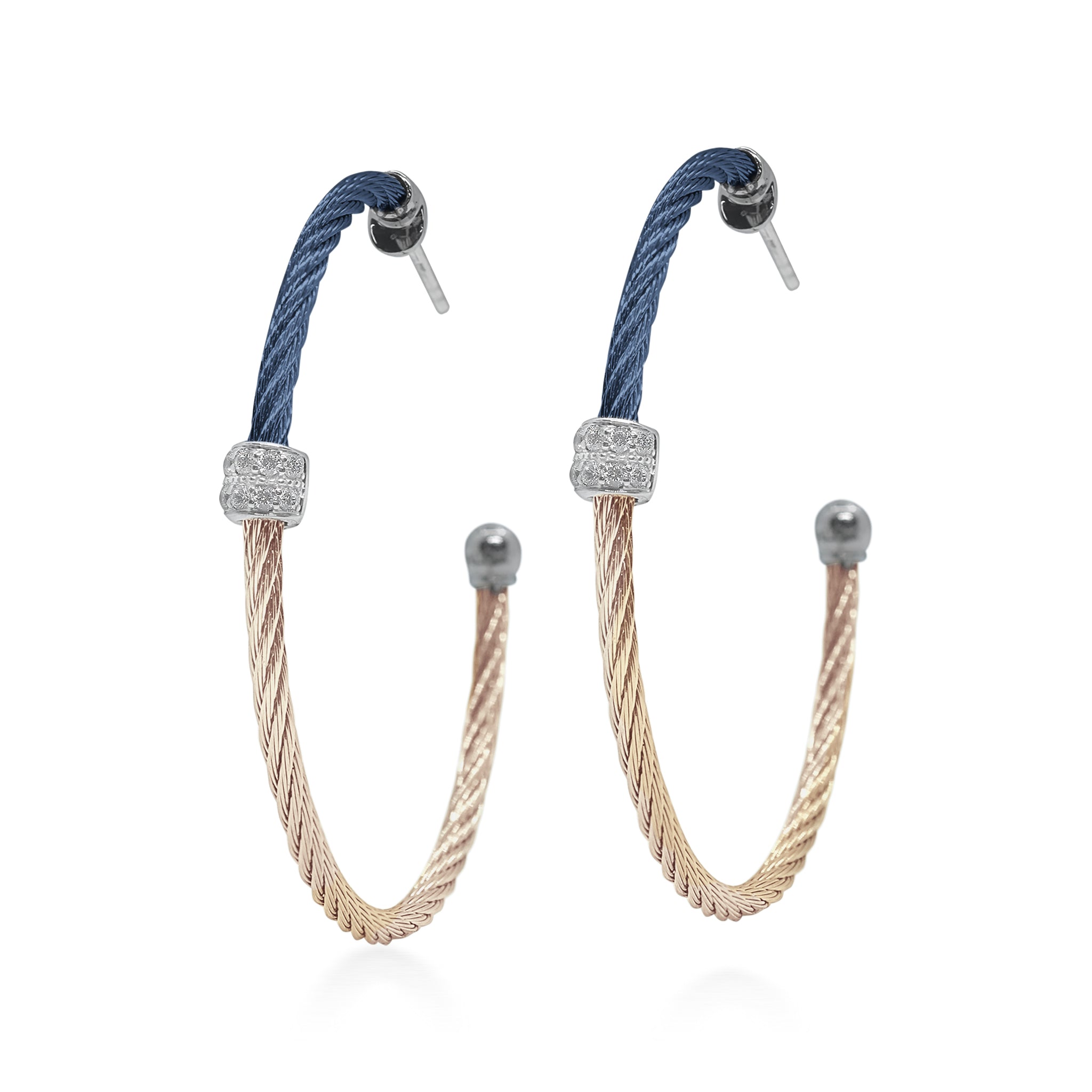 ALOR Large Barrel Hoop Earrings