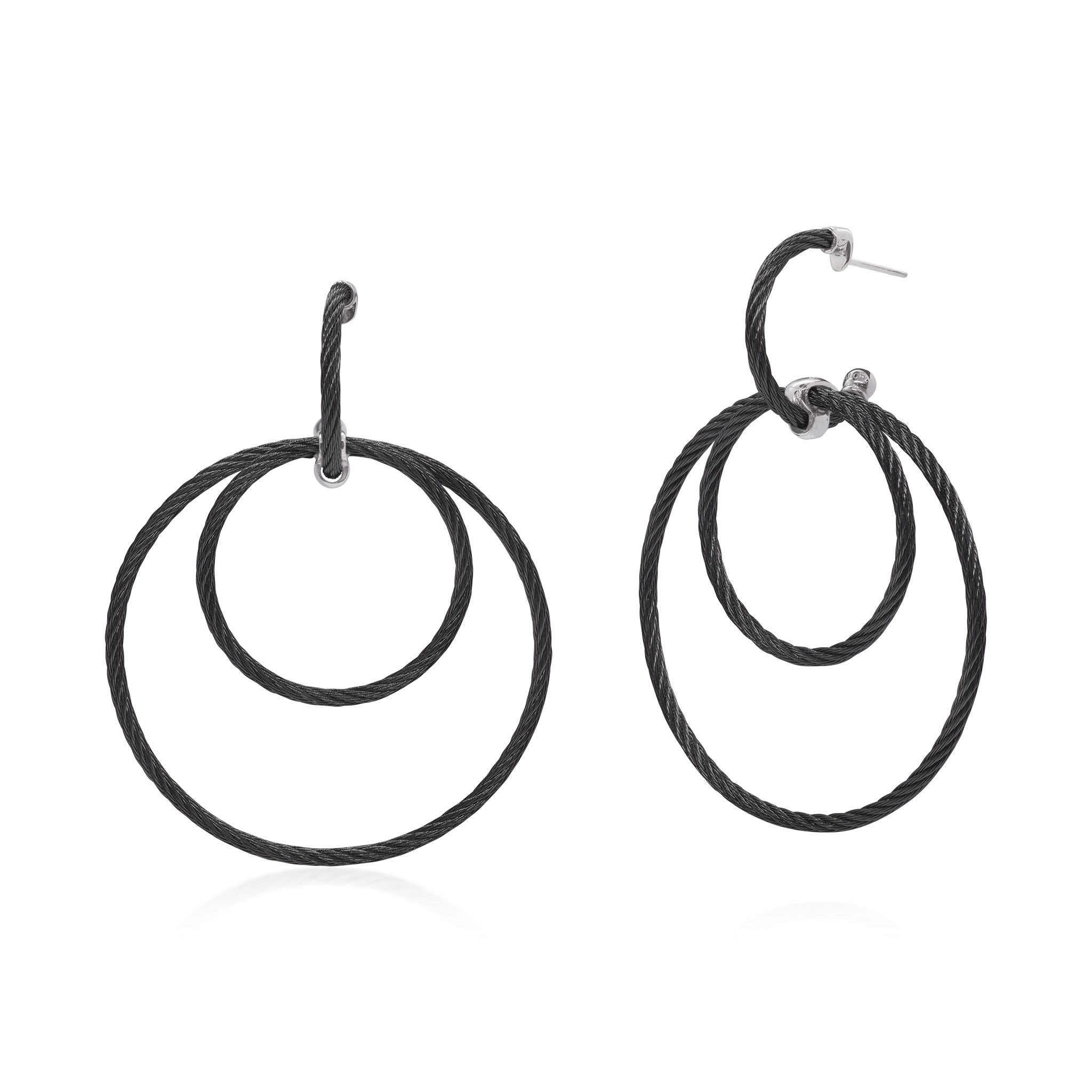 ALOR Triple Drop Hoop Earrings