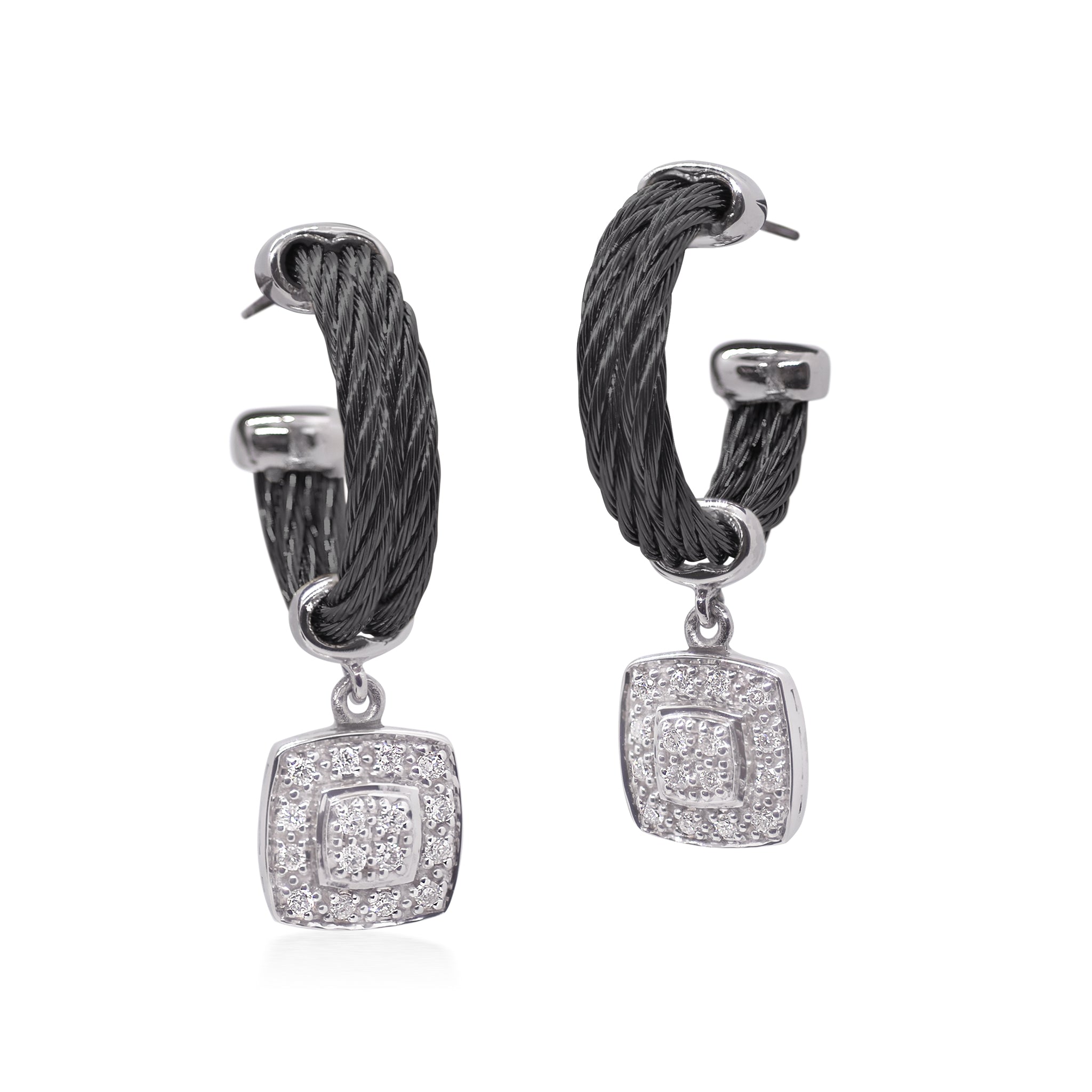 ALOR Cushion Station Hoop Earrings