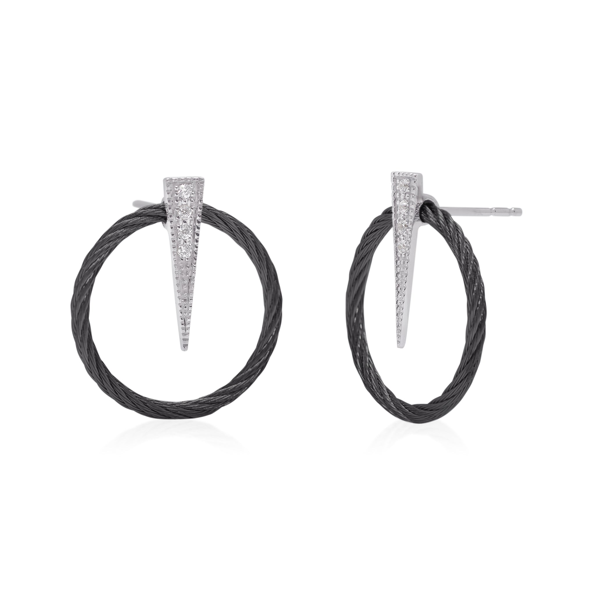 ALOR Full Circle Spear Earrings
