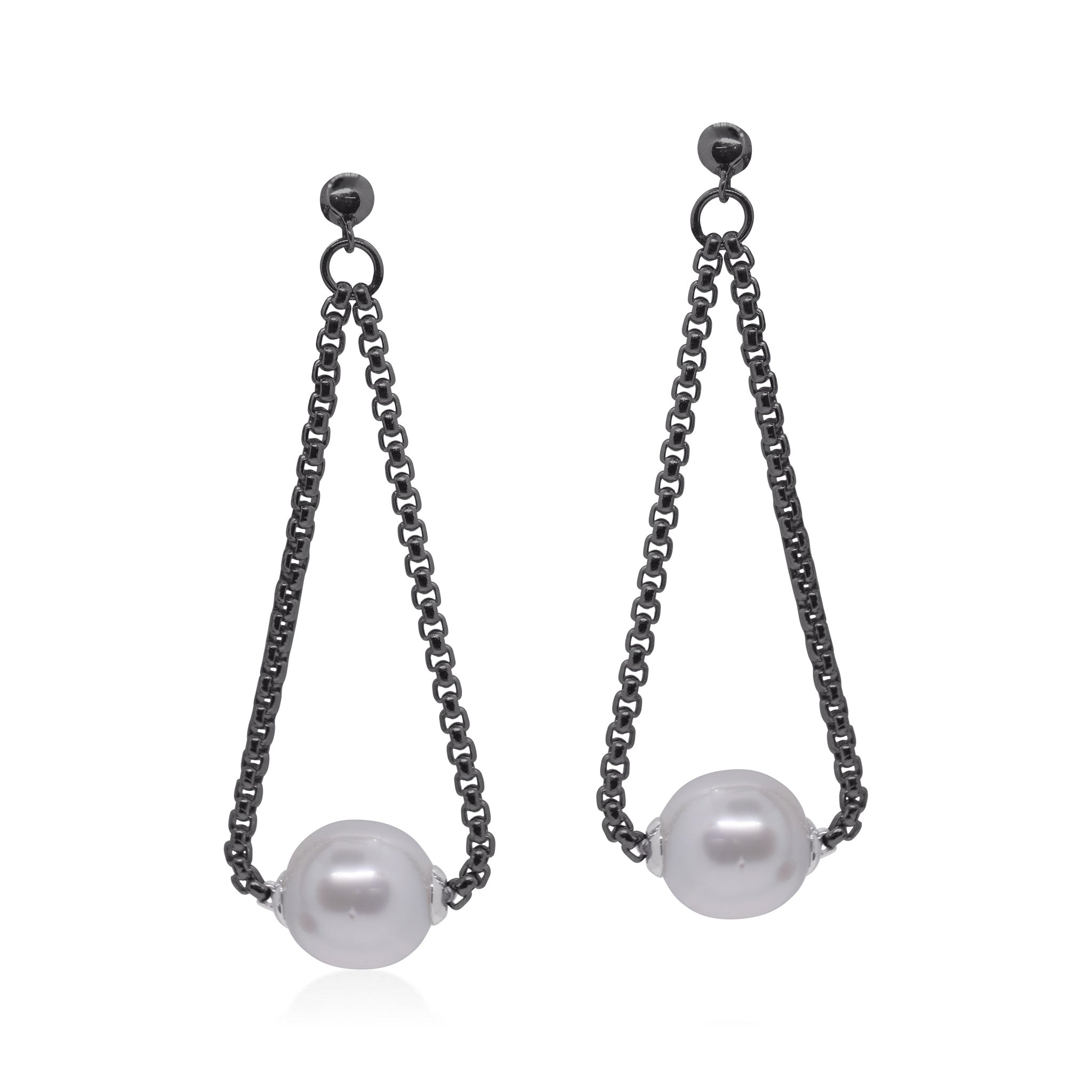 ALOR South Sea Pearl Chain Earrings