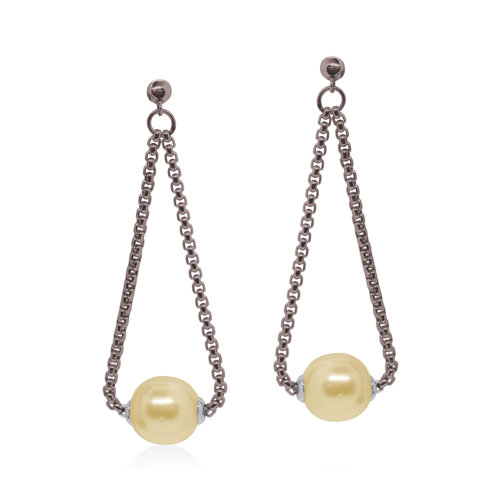 ALOR South Sea Pearl Chain Earrings