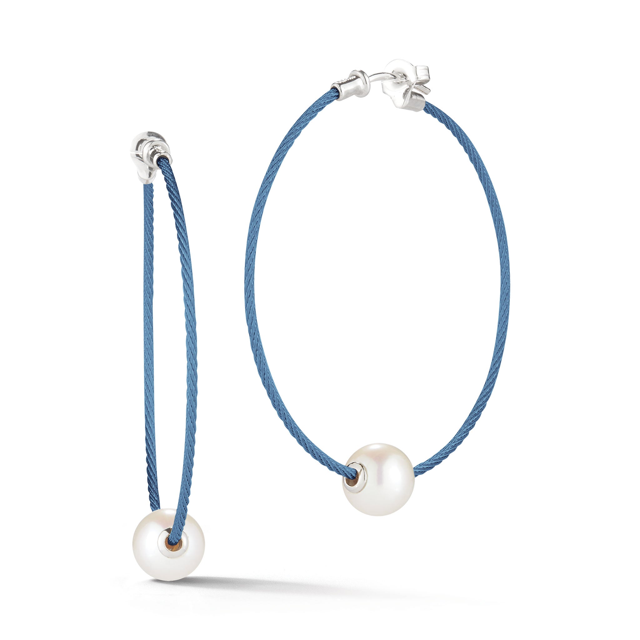 ALOR Pearl 1.5" Hoop Earrings