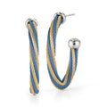 ALOR Twisted 1" Hoop Earrings