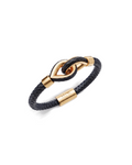 Yellow Larme Braided Leather Bangle