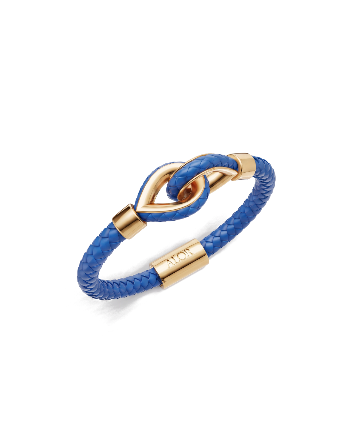 Yellow Larme Braided Leather Bangle