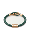 Yellow Larme Braided Leather Bangle