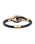Yellow Larme Braided Leather Bangle