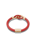 Yellow Larme Braided Leather Bangle