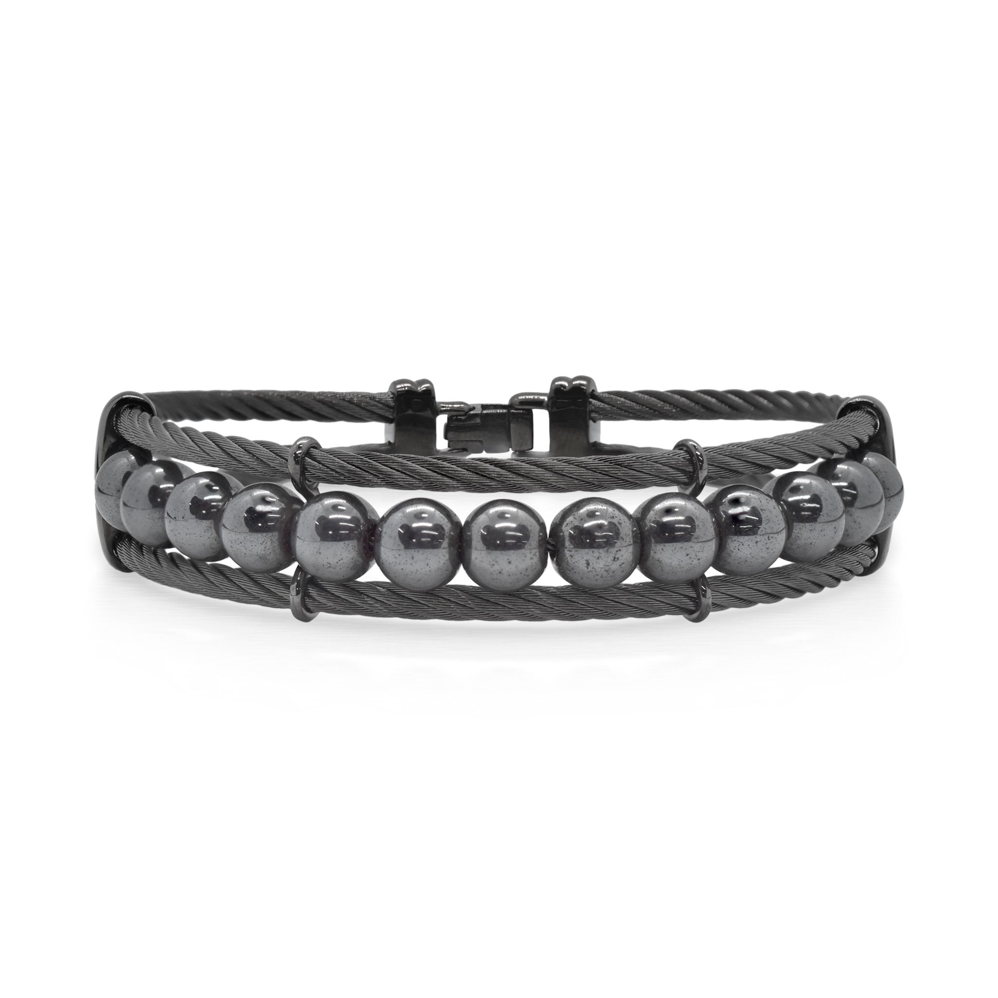ALOR Men's Gemstone Bead Bracelet
