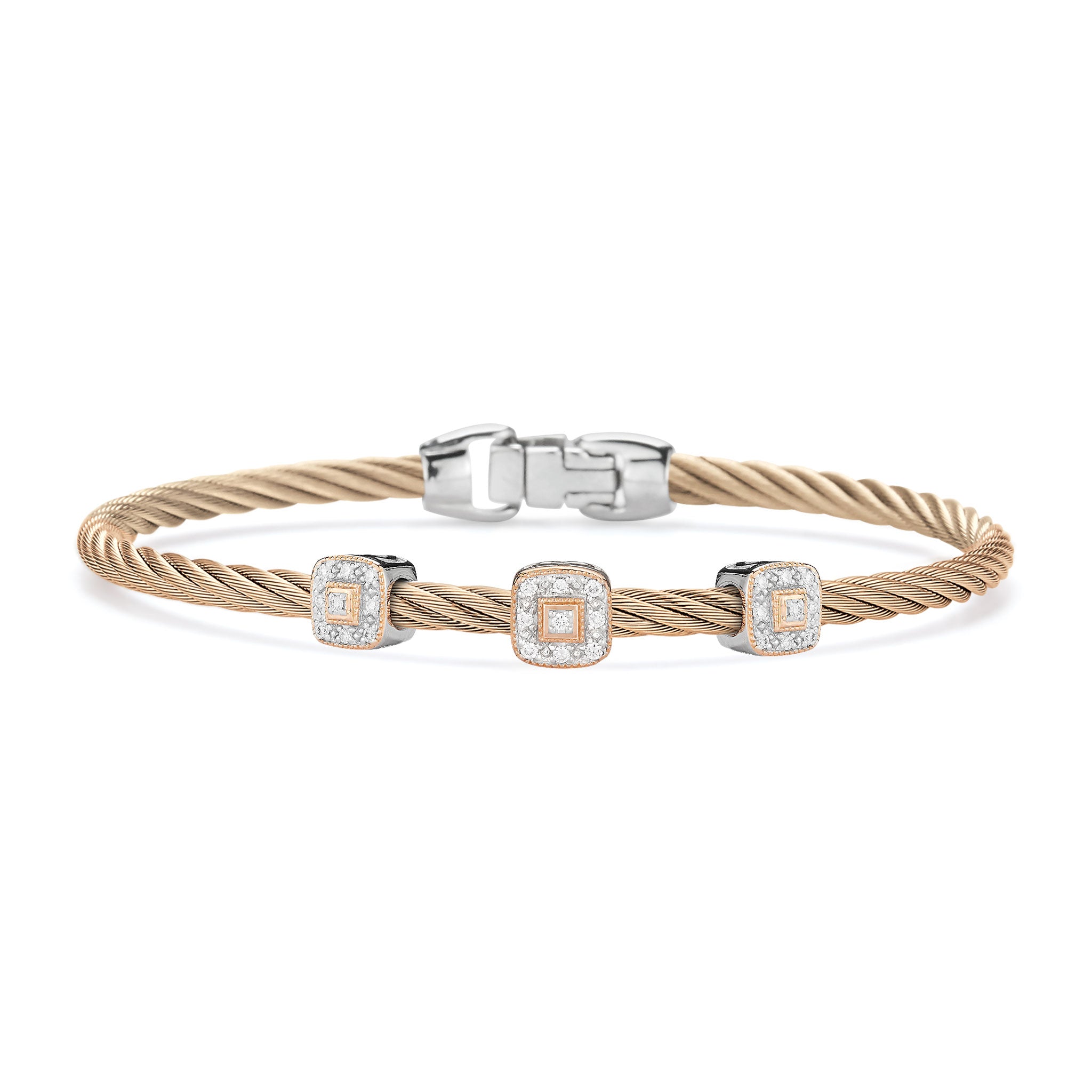 ALOR Triple Square Essential Stackable Bracelet