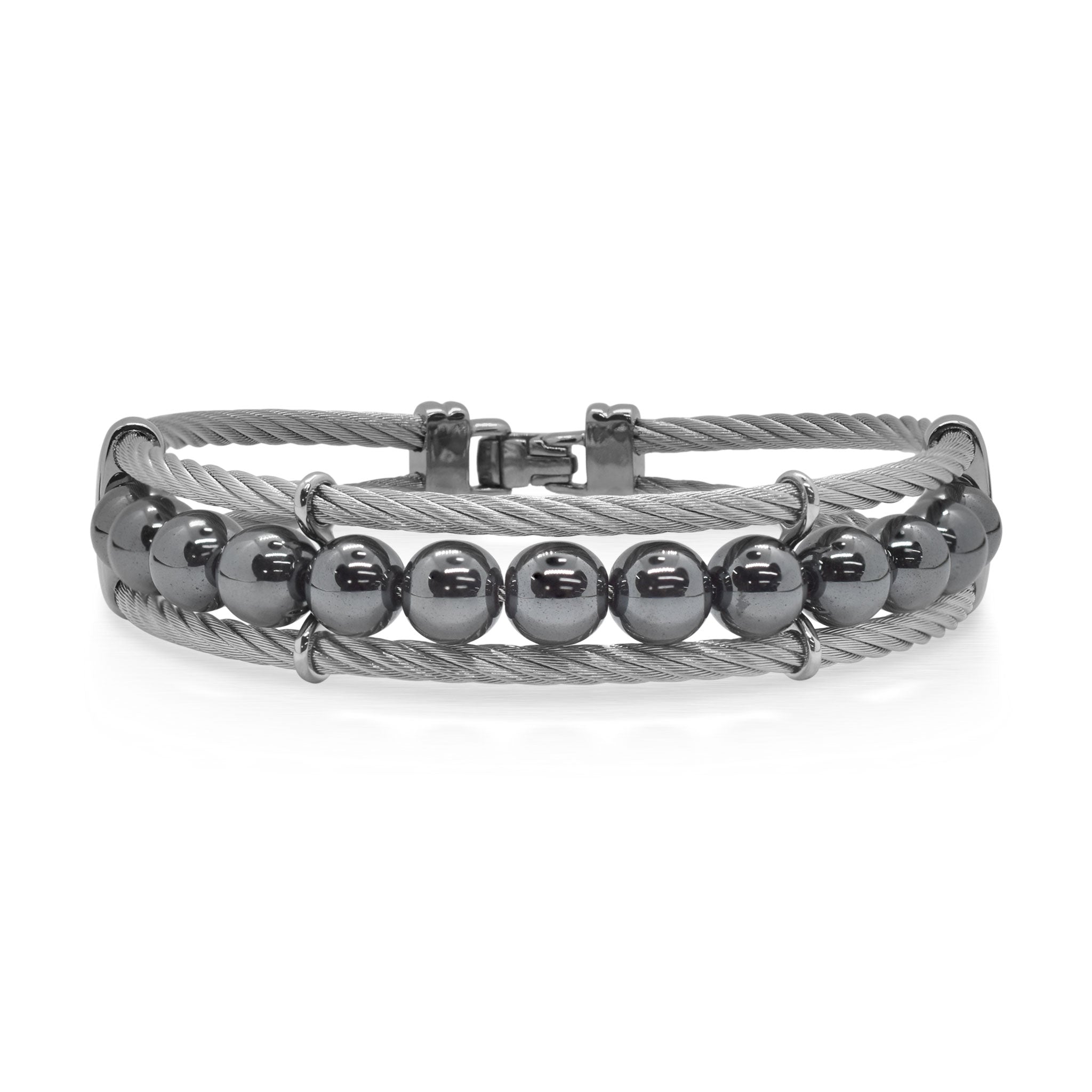 ALOR Men's Gemstone Bead Bracelet