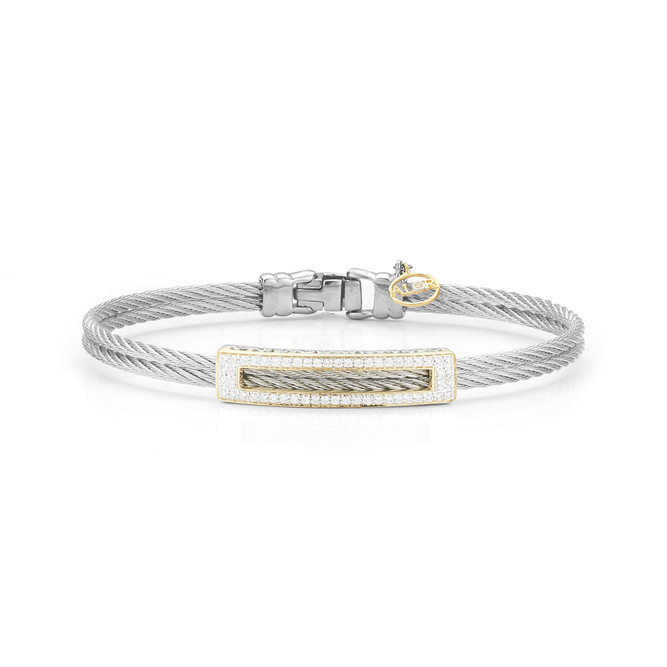 ALOR Rectangle Diamond Bangle