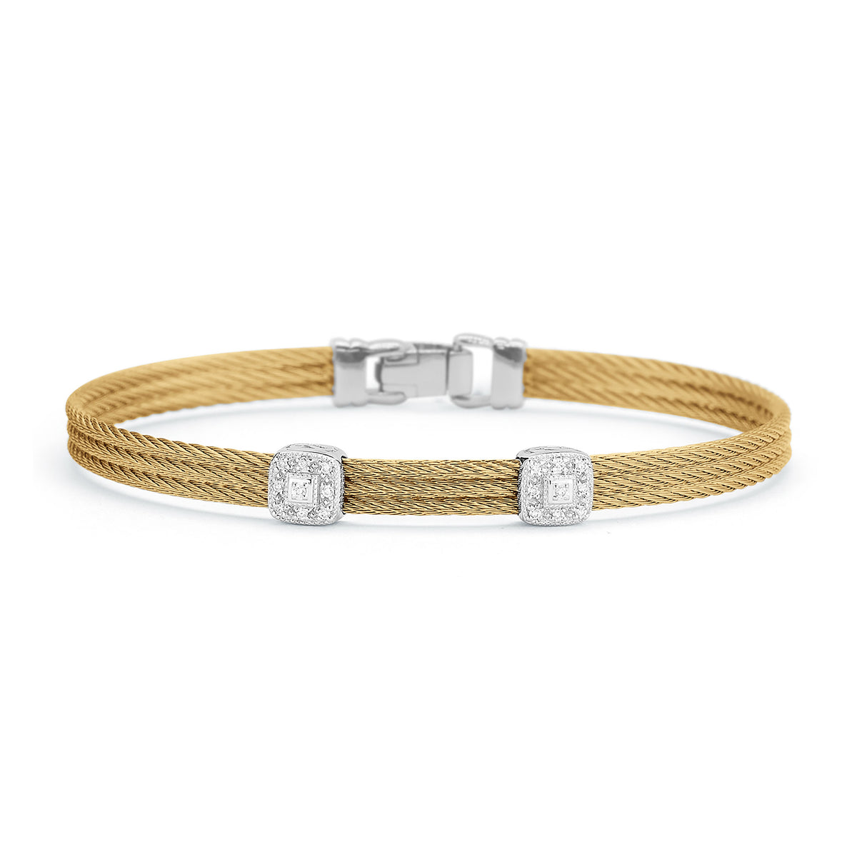 ALOR Double Square Classic Stackable Bracelet