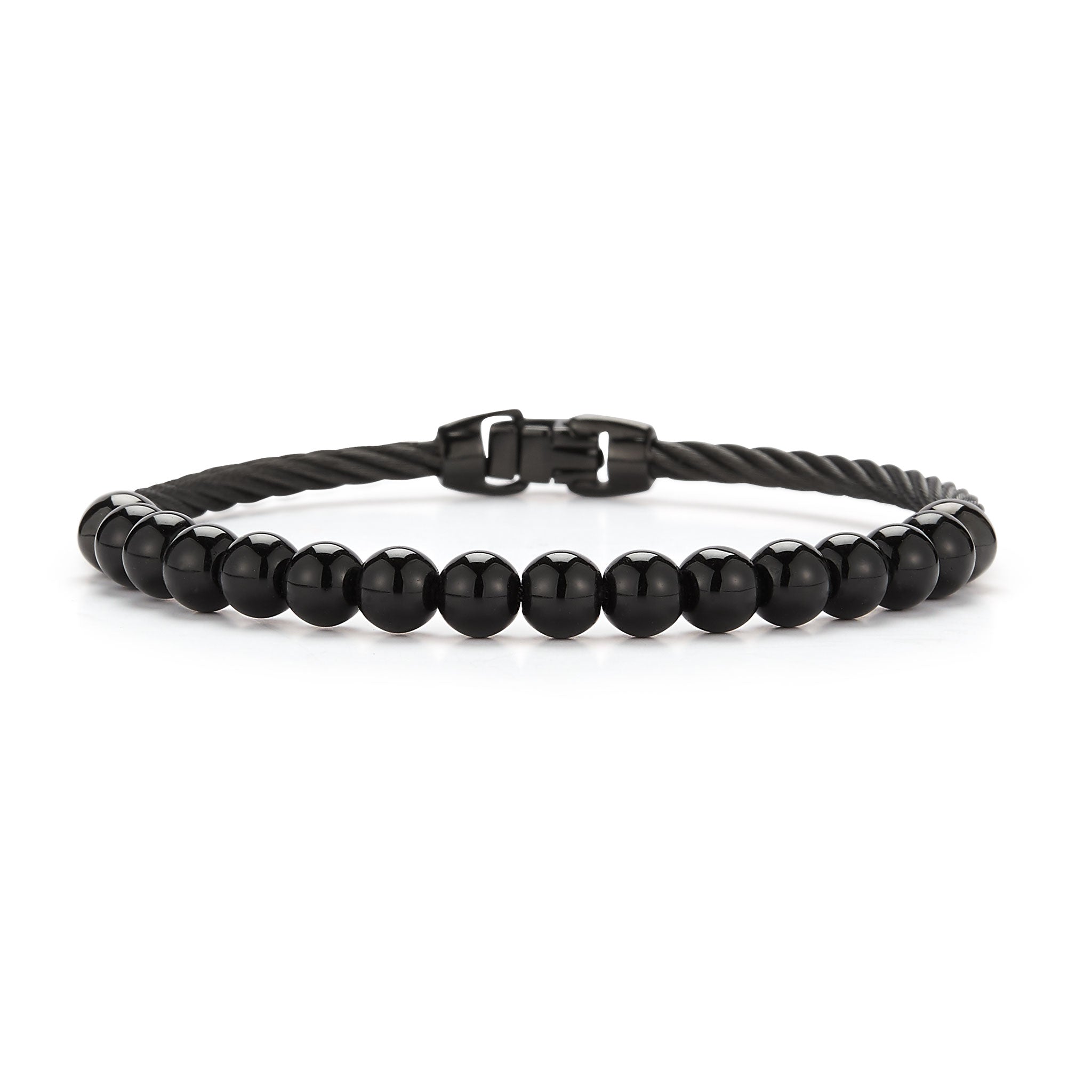 ALOR Men's Gemstone Bead Bracelet