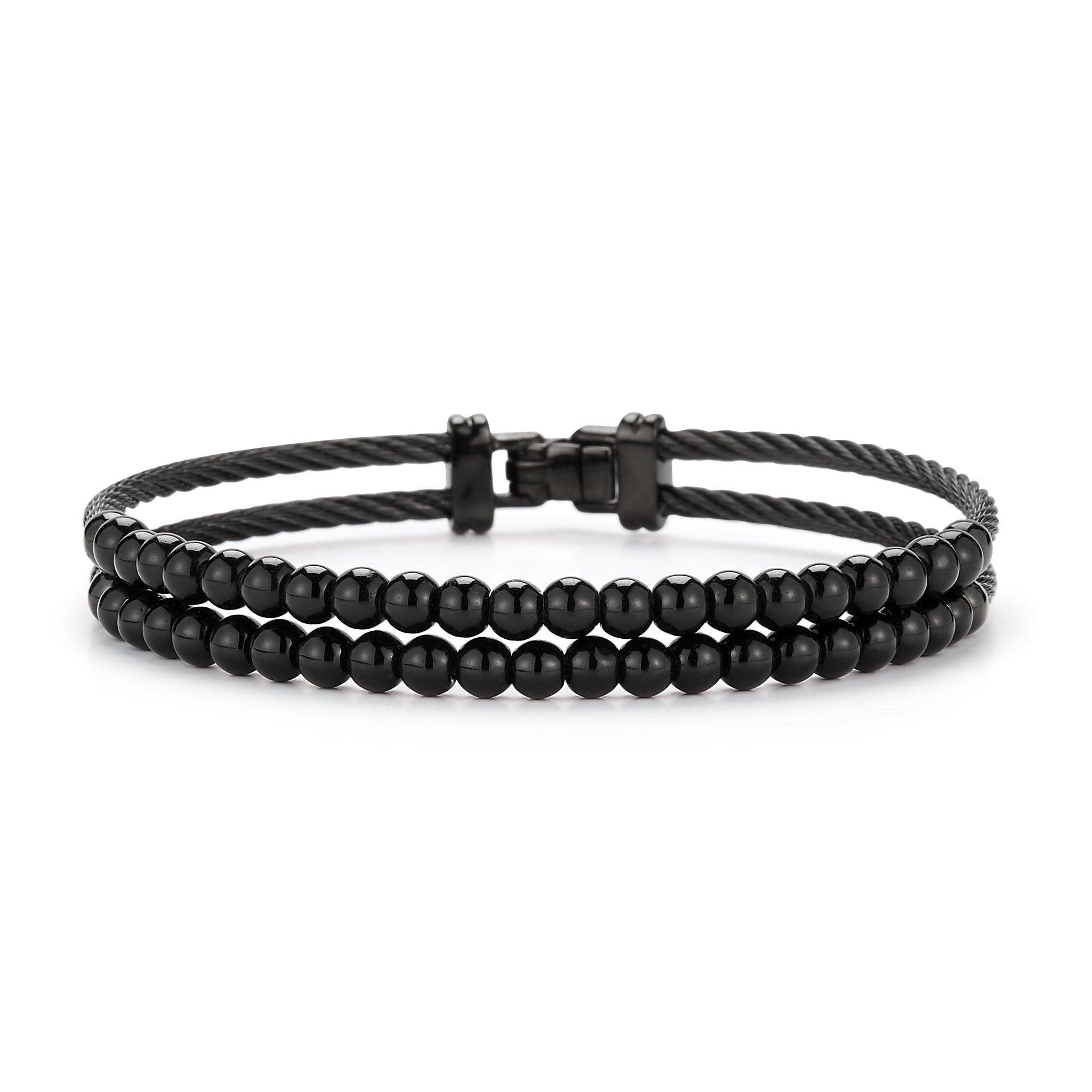 ALOR Men's Gemstone Bead Bracelet