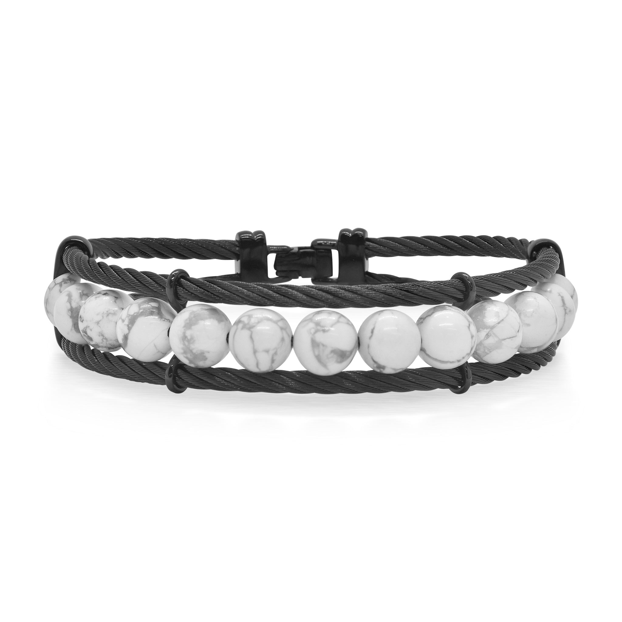 ALOR Men's Gemstone Bead Bracelet