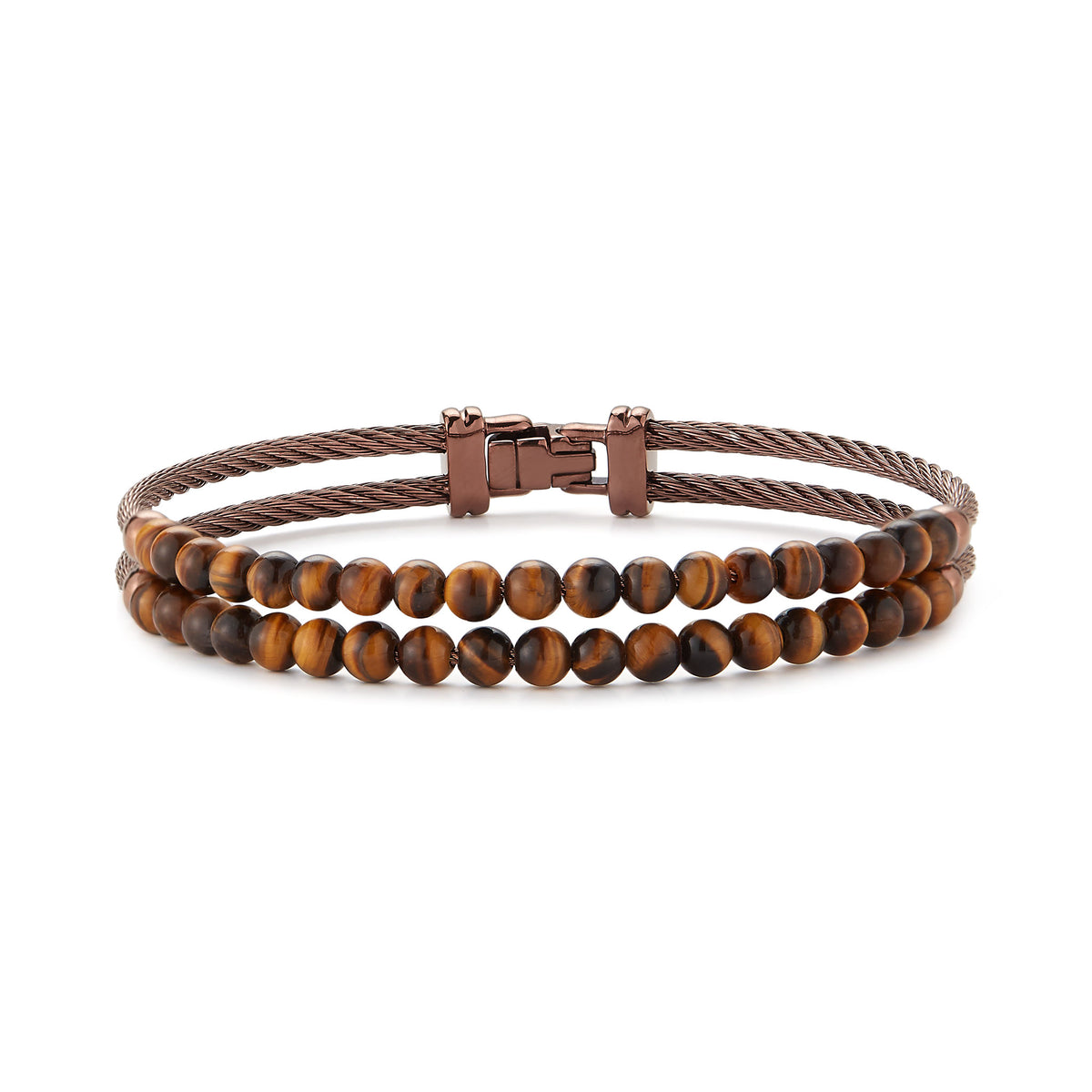 ALOR Men's Gemstone Bead Bracelet