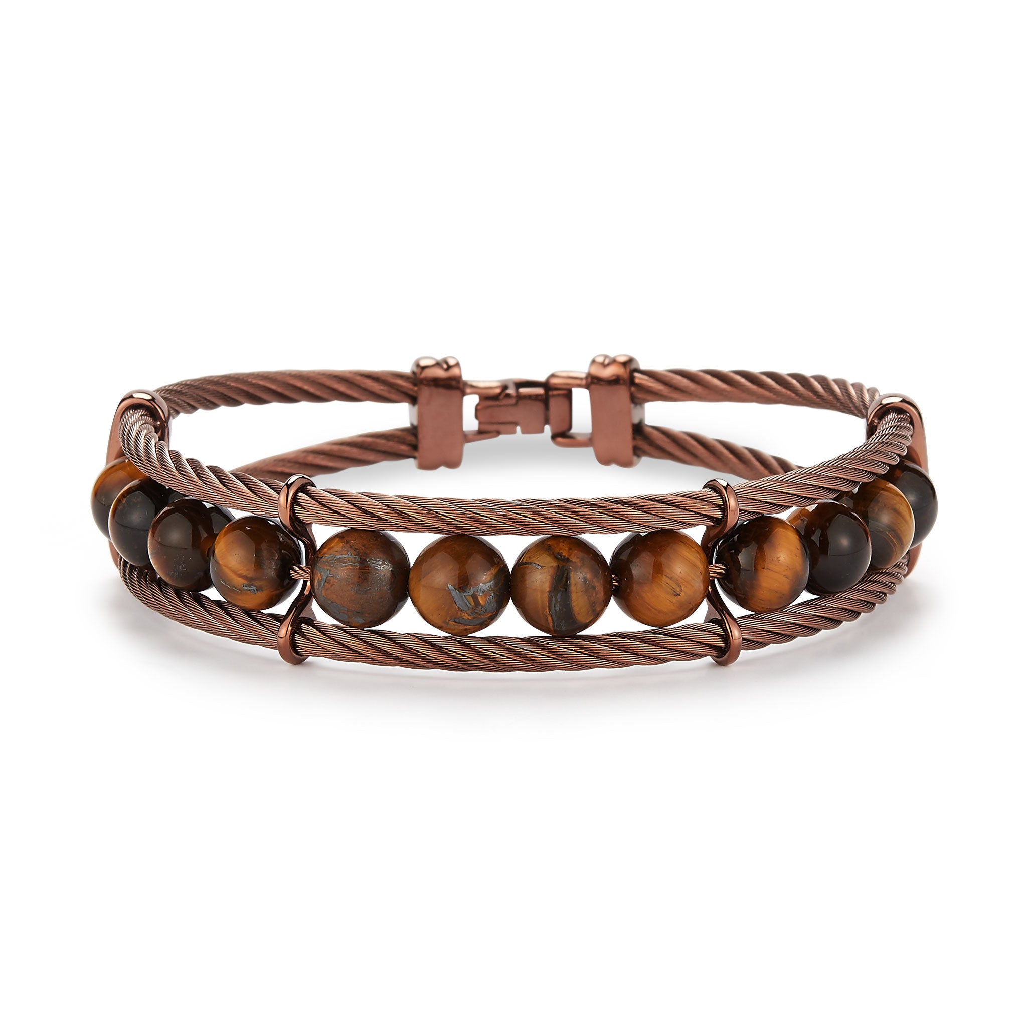 ALOR Men's Gemstone Bead Bracelet