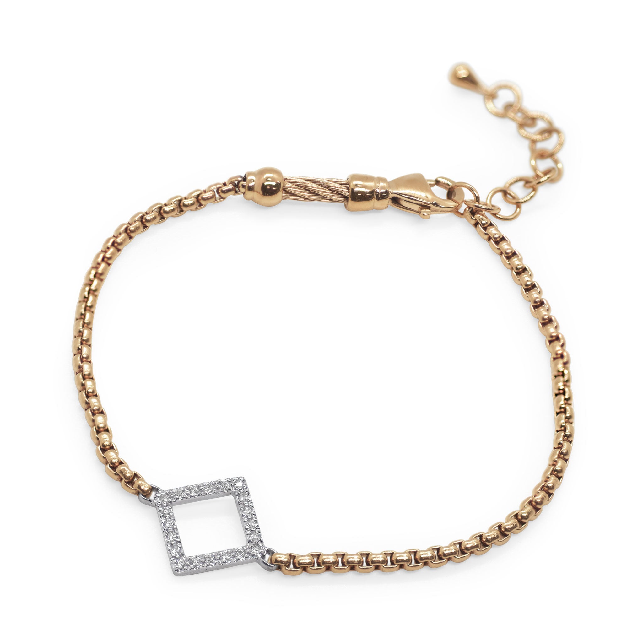 ALOR Open Square Chain Bracelet