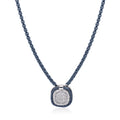 ALOR Square Pave Double Frame Necklace
