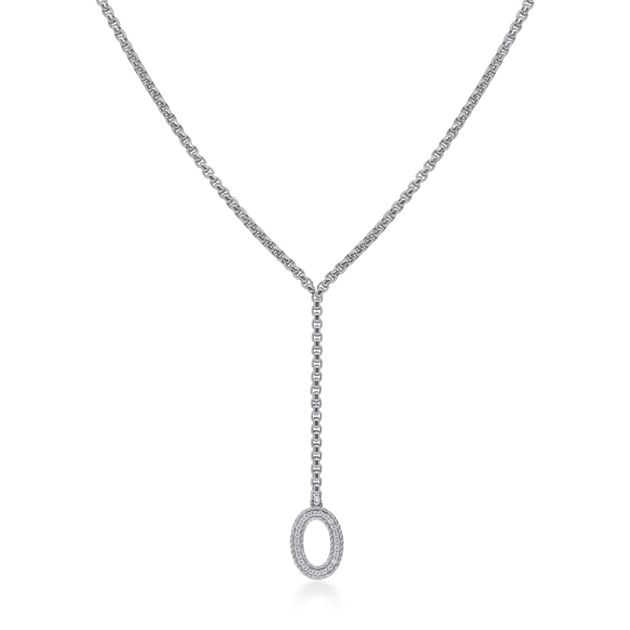 ALOR Open Oval Lariat Necklace