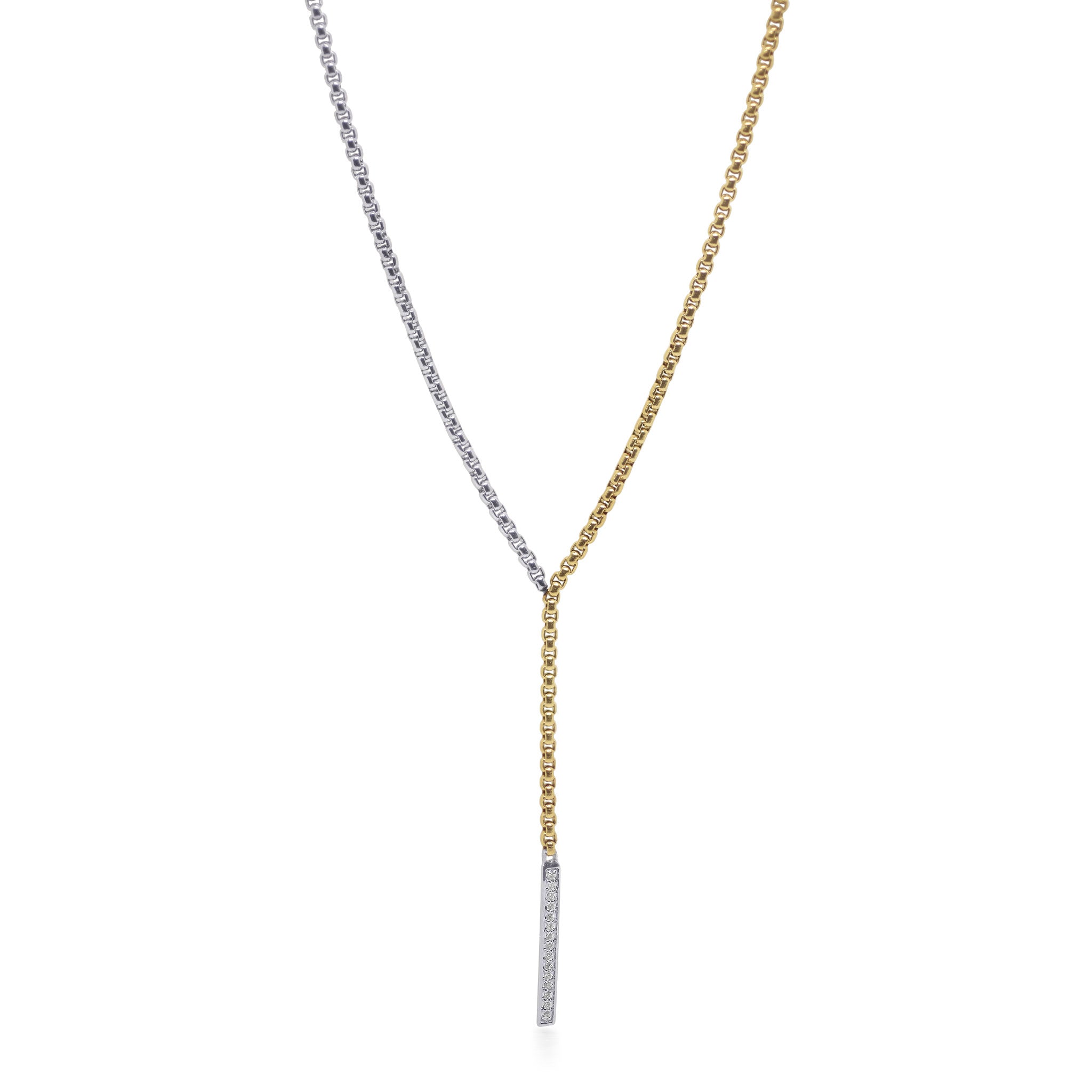ALOR Colorblock Lariat Necklace