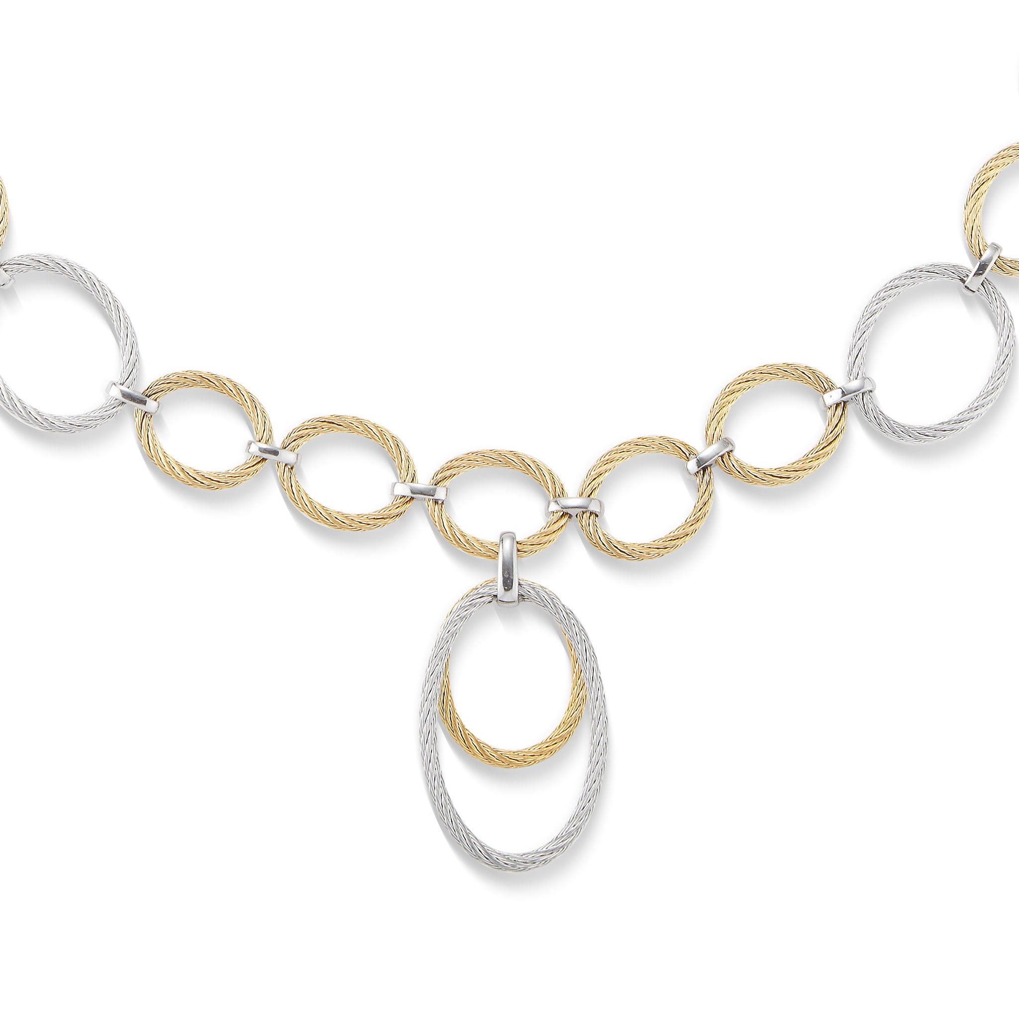 ALOR Interlock Drop Necklace