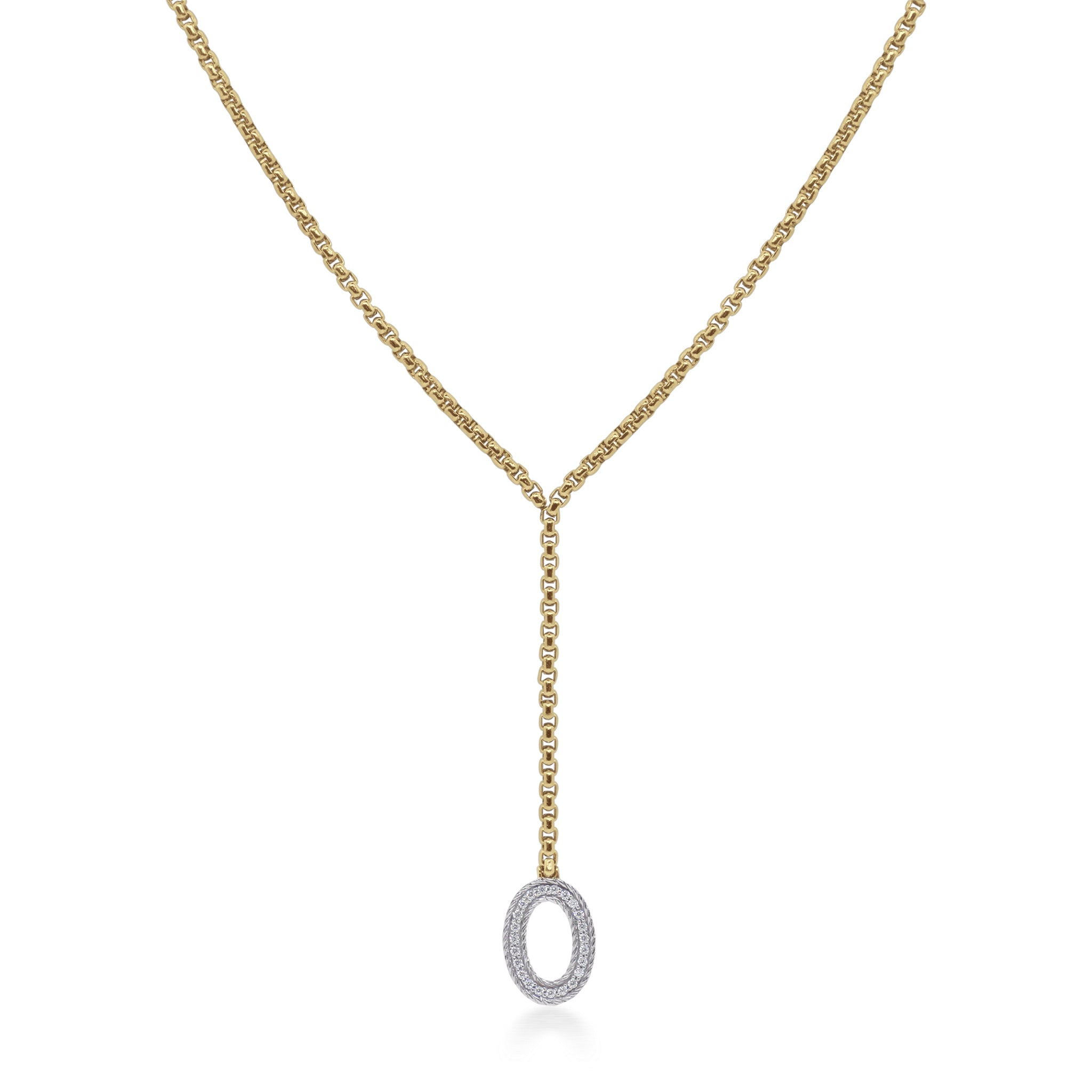 ALOR Open Oval Lariat Necklace