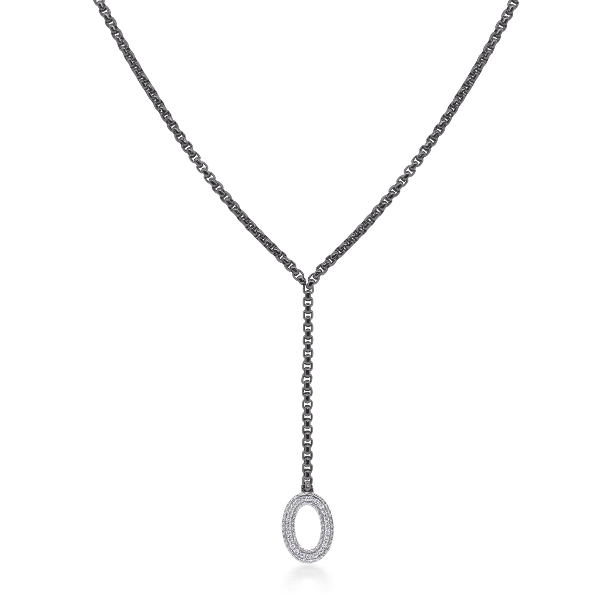ALOR Open Oval Lariat Necklace