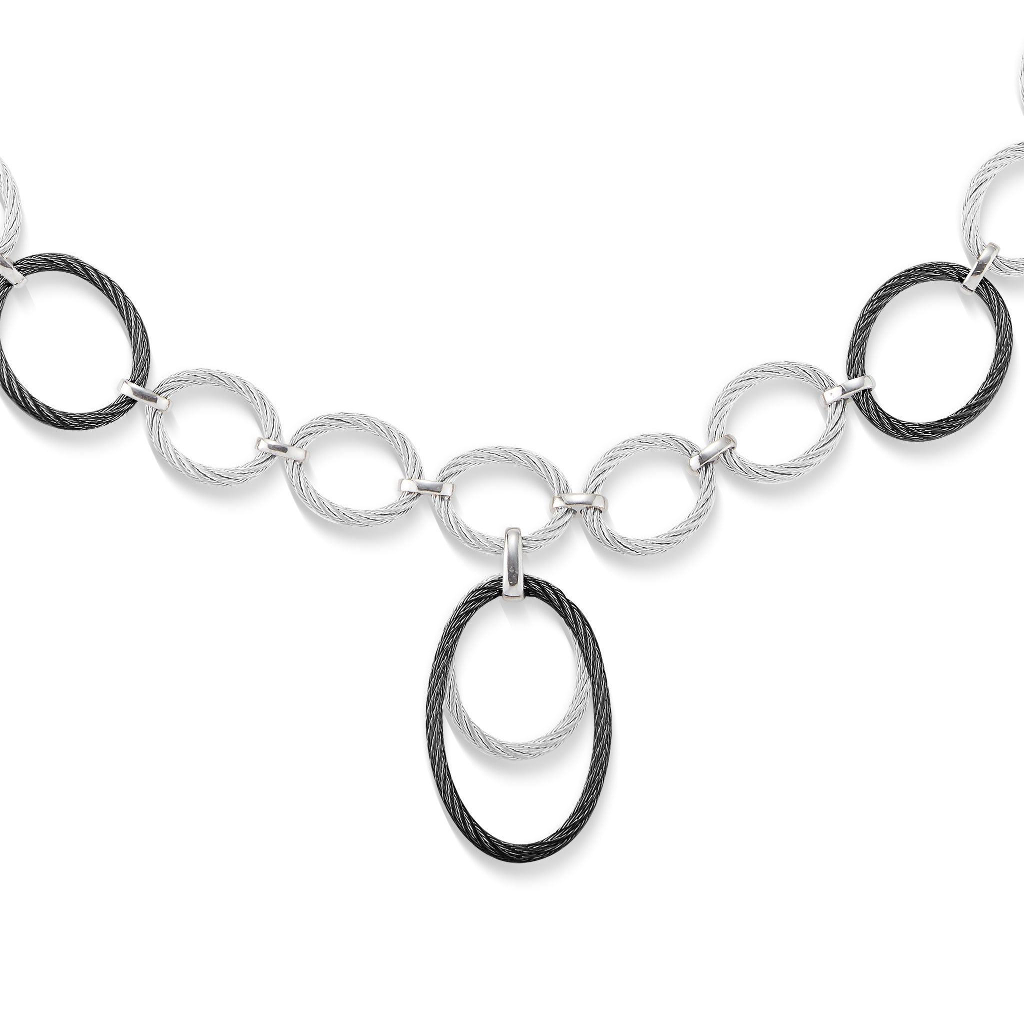 ALOR Interlock Drop Necklace