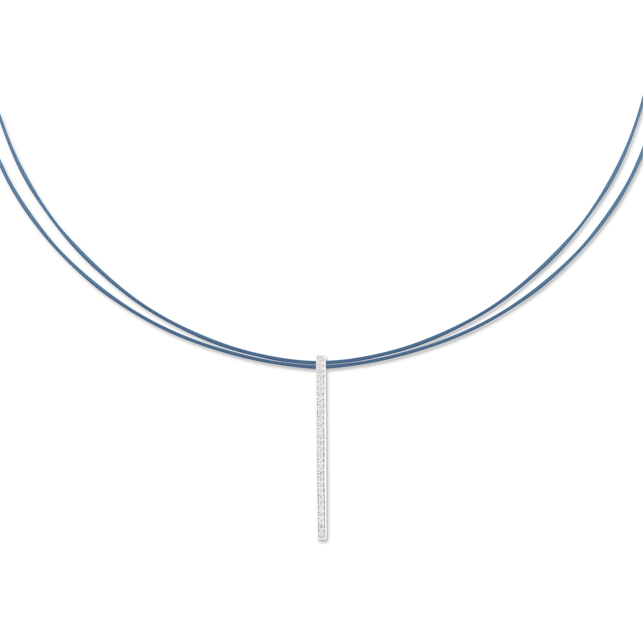 ALOR Double Row Drop Bar Necklace