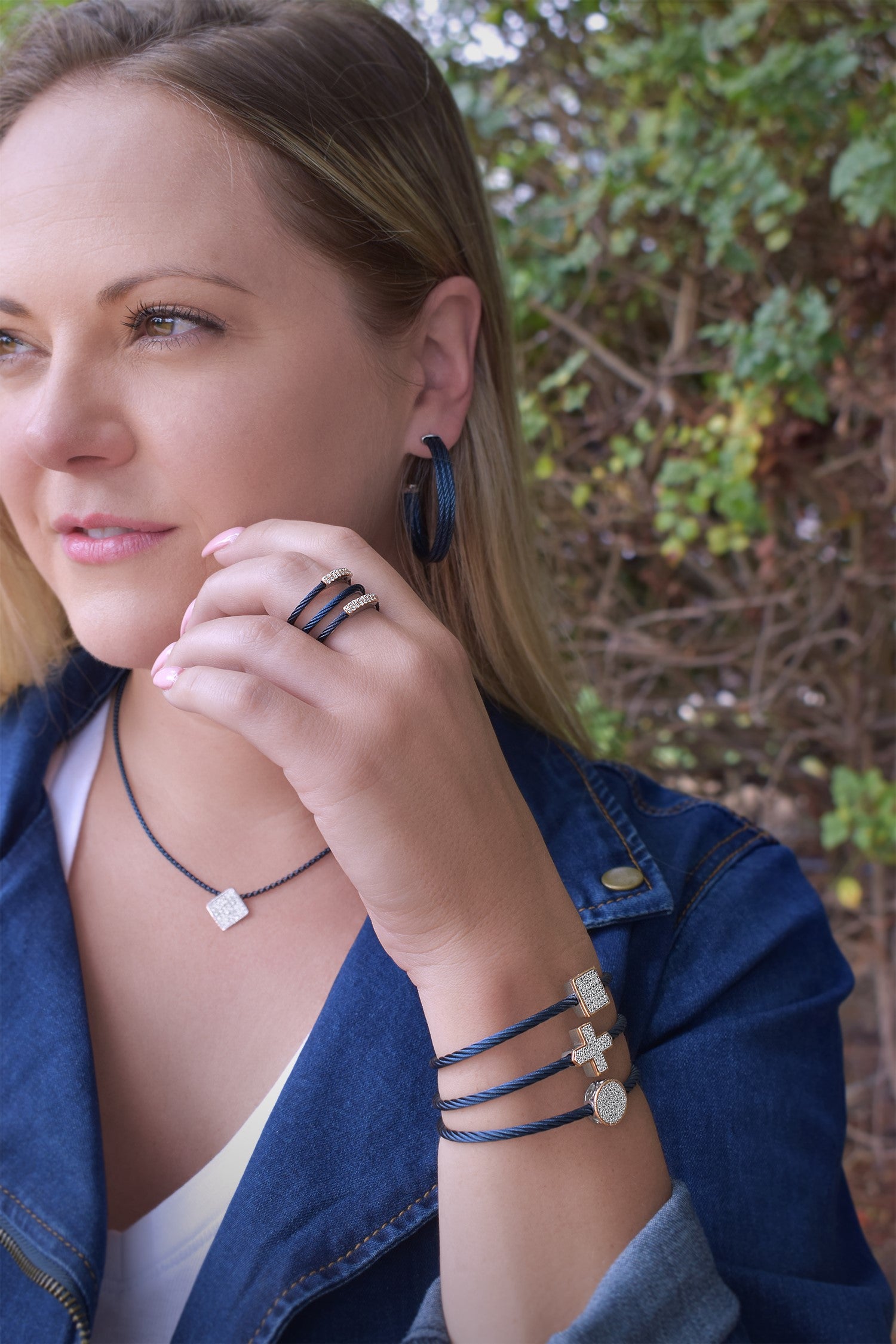 ALOR Taking Shapes Square Necklace