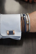 ALOR Men's Bypass Nail Head Bracelet